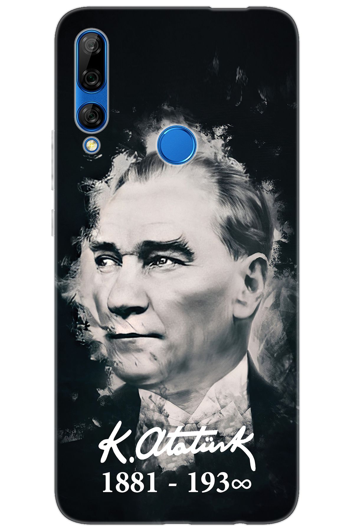 Ceppare Huawei Y9 Prime 2019 (STK-L21) Uyumlu Kılıf Desen Silikon Mustafa Kemal Atatürk S388 CP-0Ceh8vK