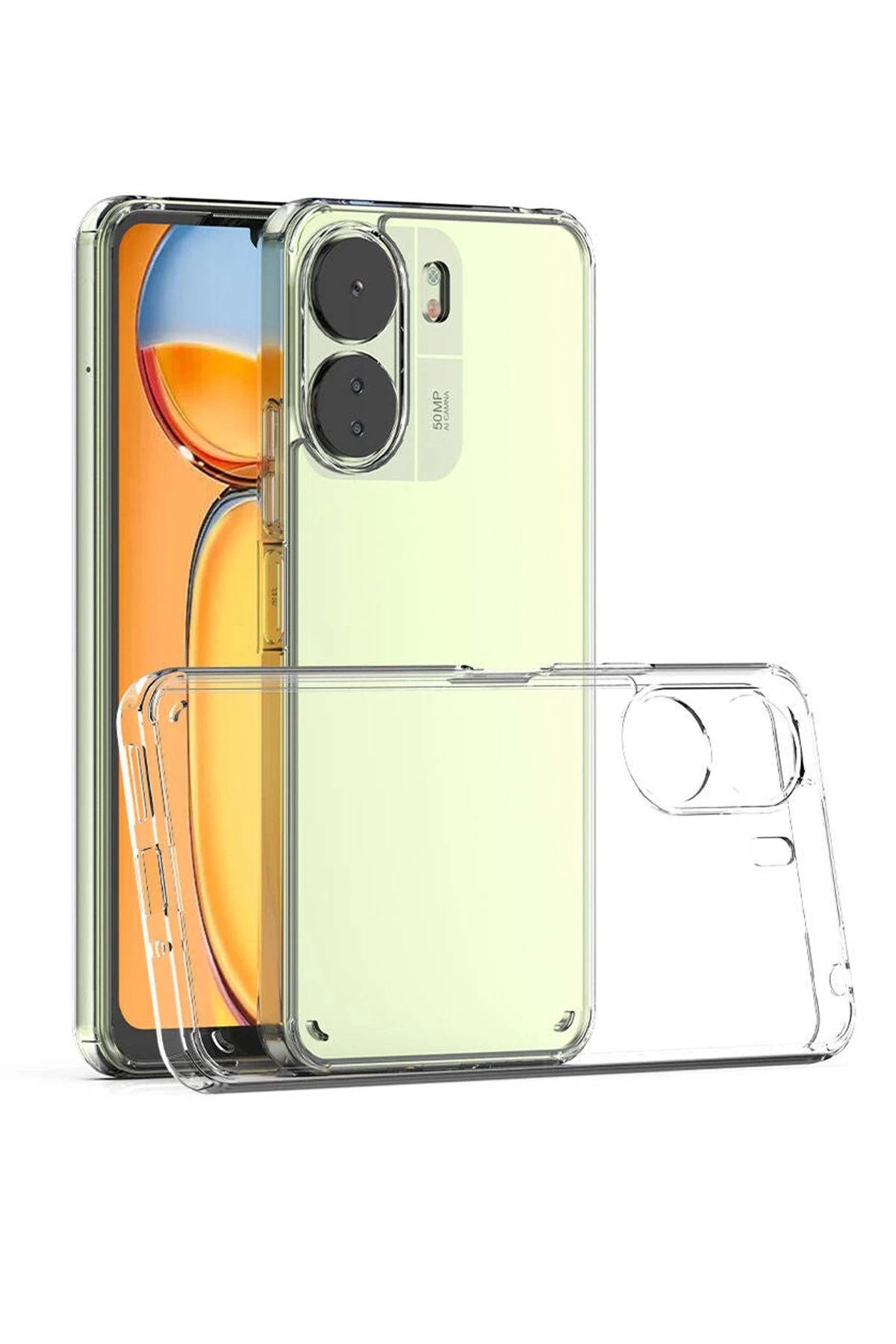 NewFace Xiaomi Redmi 13C Kılıf Lüx Şeffaf Silikon NRMSA