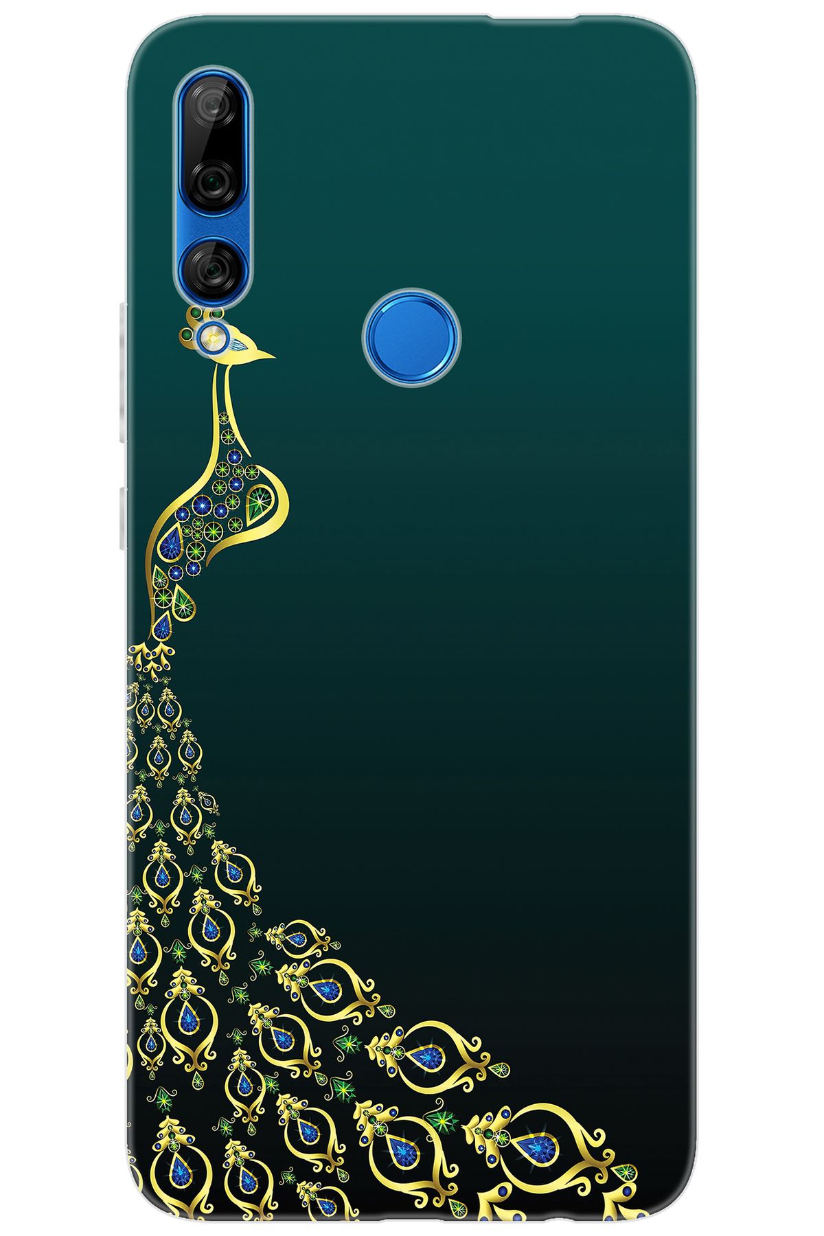 Ceppare Huawei Y9 Prime 2019 (STK-L21) Uyumlu Kılıf Desen Baskı Silikon Tavus Kuşu STK:540 CP-O284nId