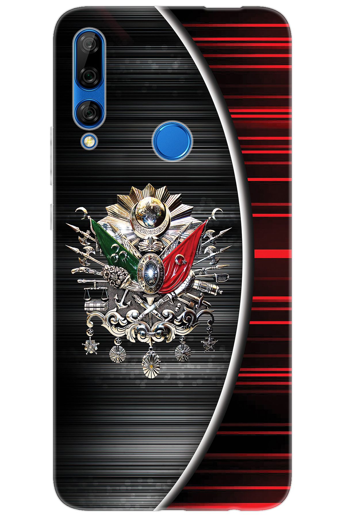 Ceppare Huawei Y9 Prime 2019 (STK-L21) Uyumlu Kılıf Desen Baskı Silikon Osmanlı Tuğra STK:410 CP-pKjHPRC