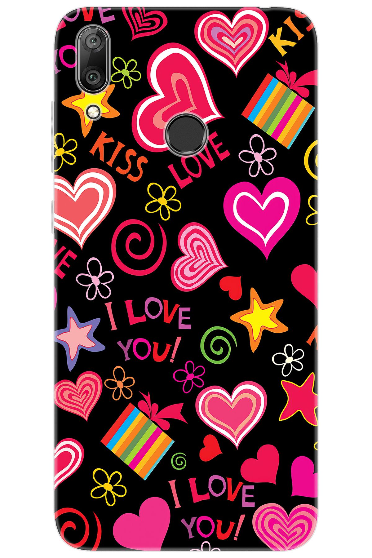 Ceppare Huawei Y7 Prime 2019 (DUB-LX3) Uyumlu Kılıf Desen Baskı Silikon Kıss Love STK:265 CP-vH0hJtS