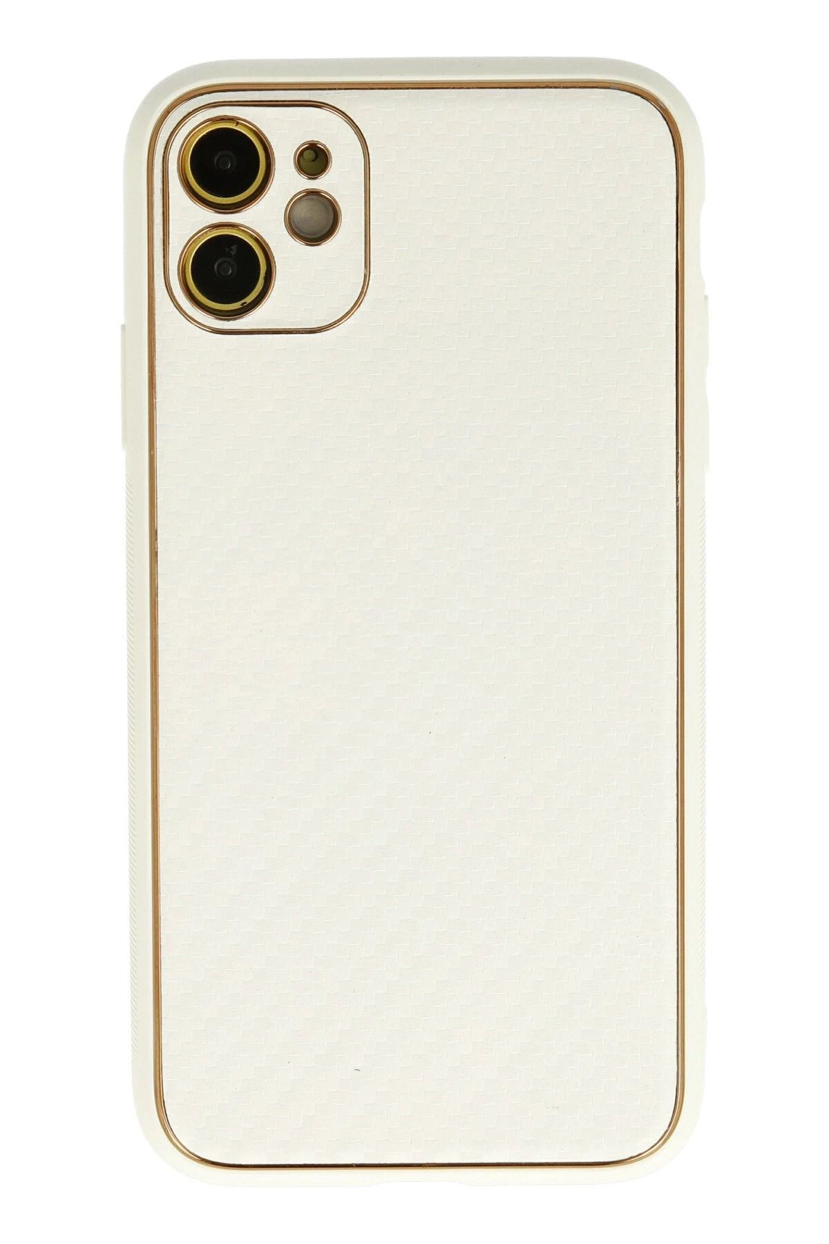 NewFace iPhone 12 Kılıf Coco Karbon Silikon - Beyaz FERRG
