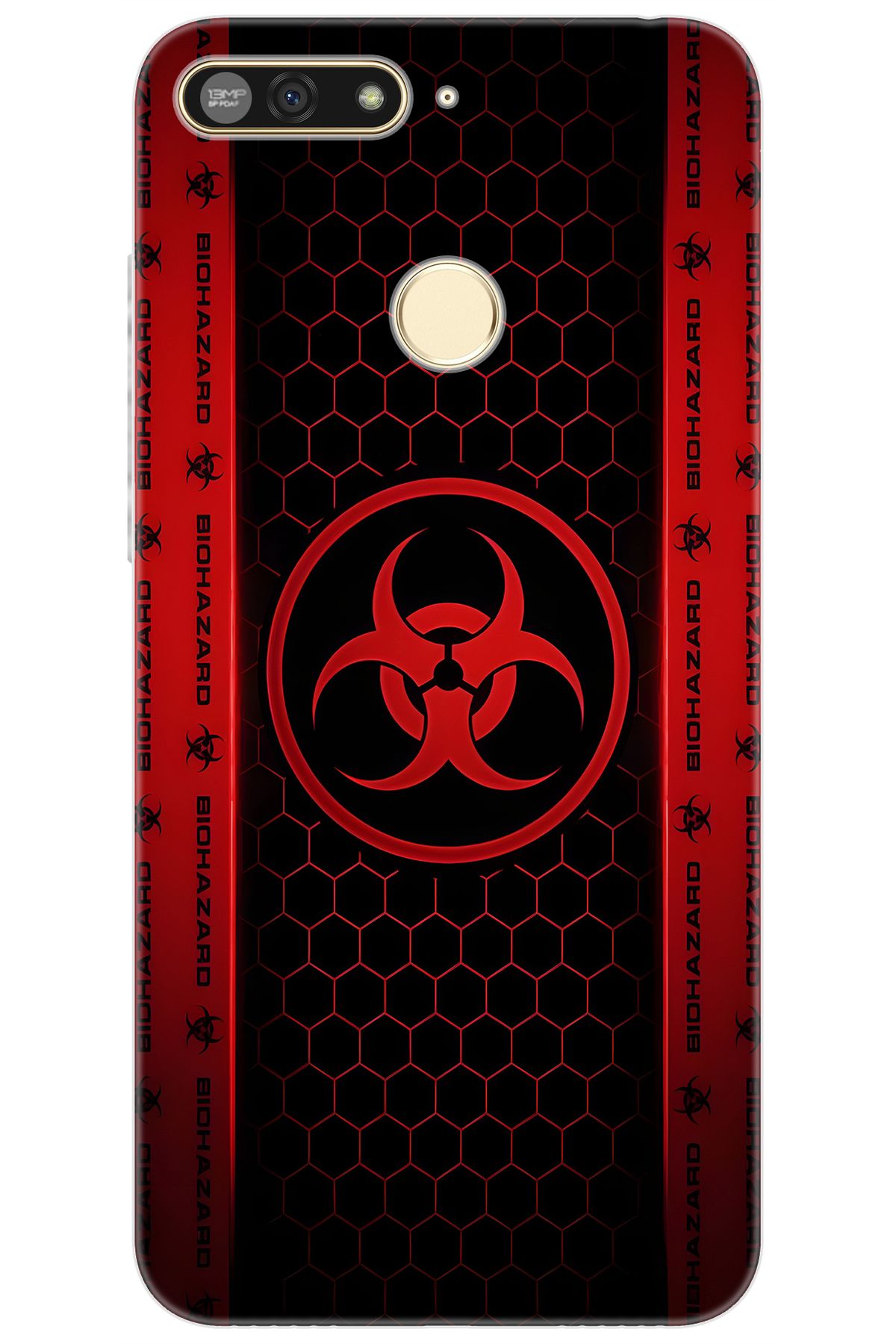 Ceppare Huawei Y6 Prime 2018 (ATU-L31/L42) Uyumlu Kılıf Desen Baskı Silikon Biohazard STK:754 CP-7wUacT0