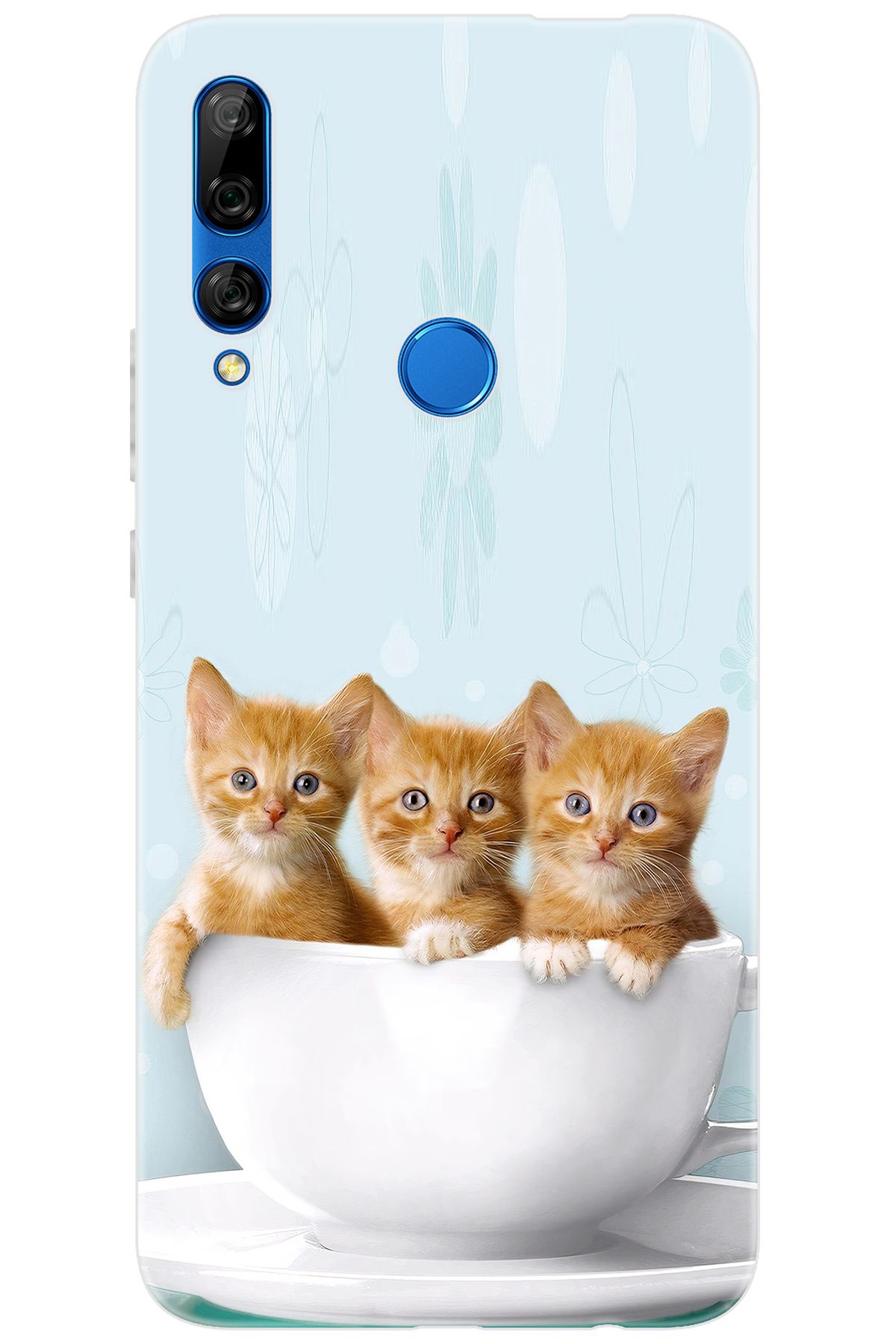 Ceppare Huawei Y9 Prime 2019 (STK-L21) Uyumlu Kılıf Desen Baskı Silikon Yavru Kediler STK:194 CP-eK0FCtb