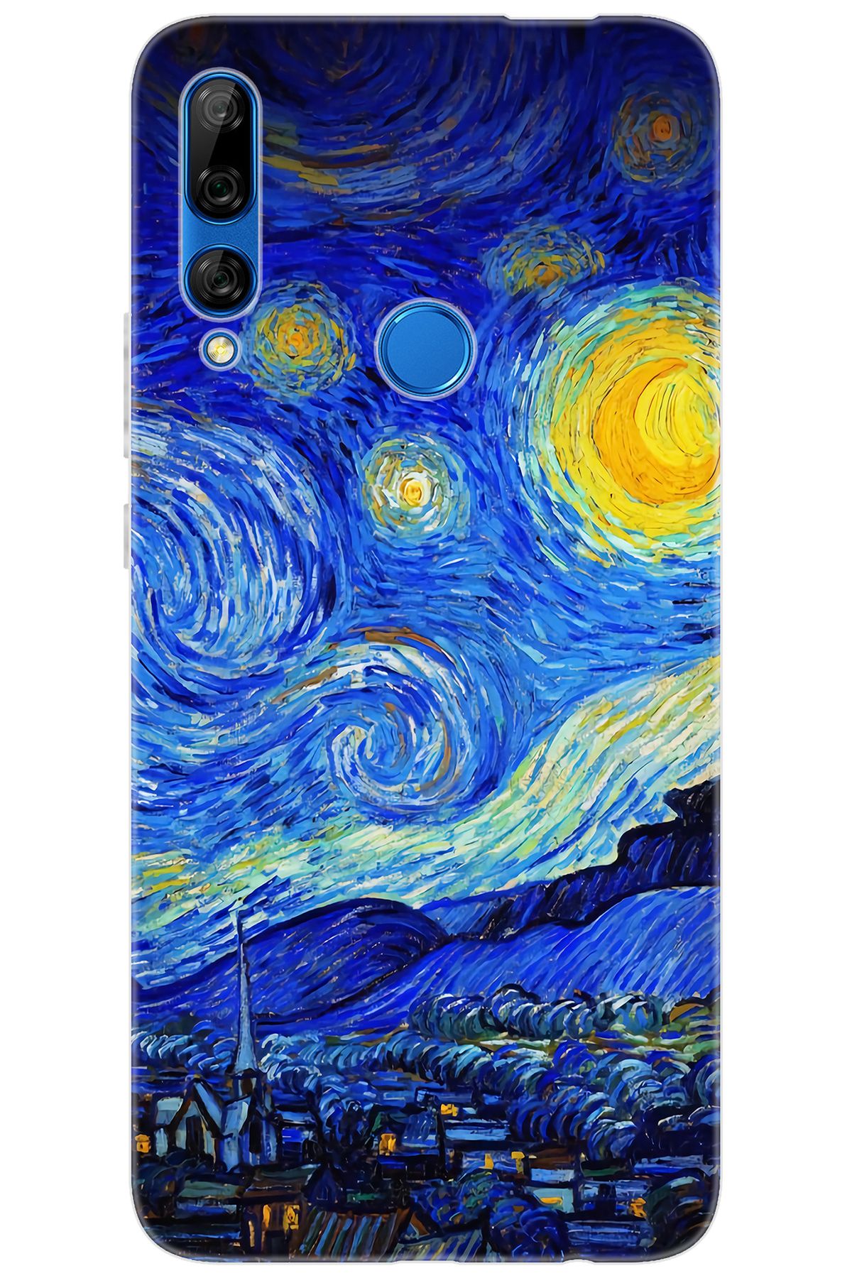 Ceppare Huawei Y9 Prime 2019 (STK-L21) Uyumlu Kılıf Silikon Starry Night Yıldızlı Gece S:757 CP-a3eJslX