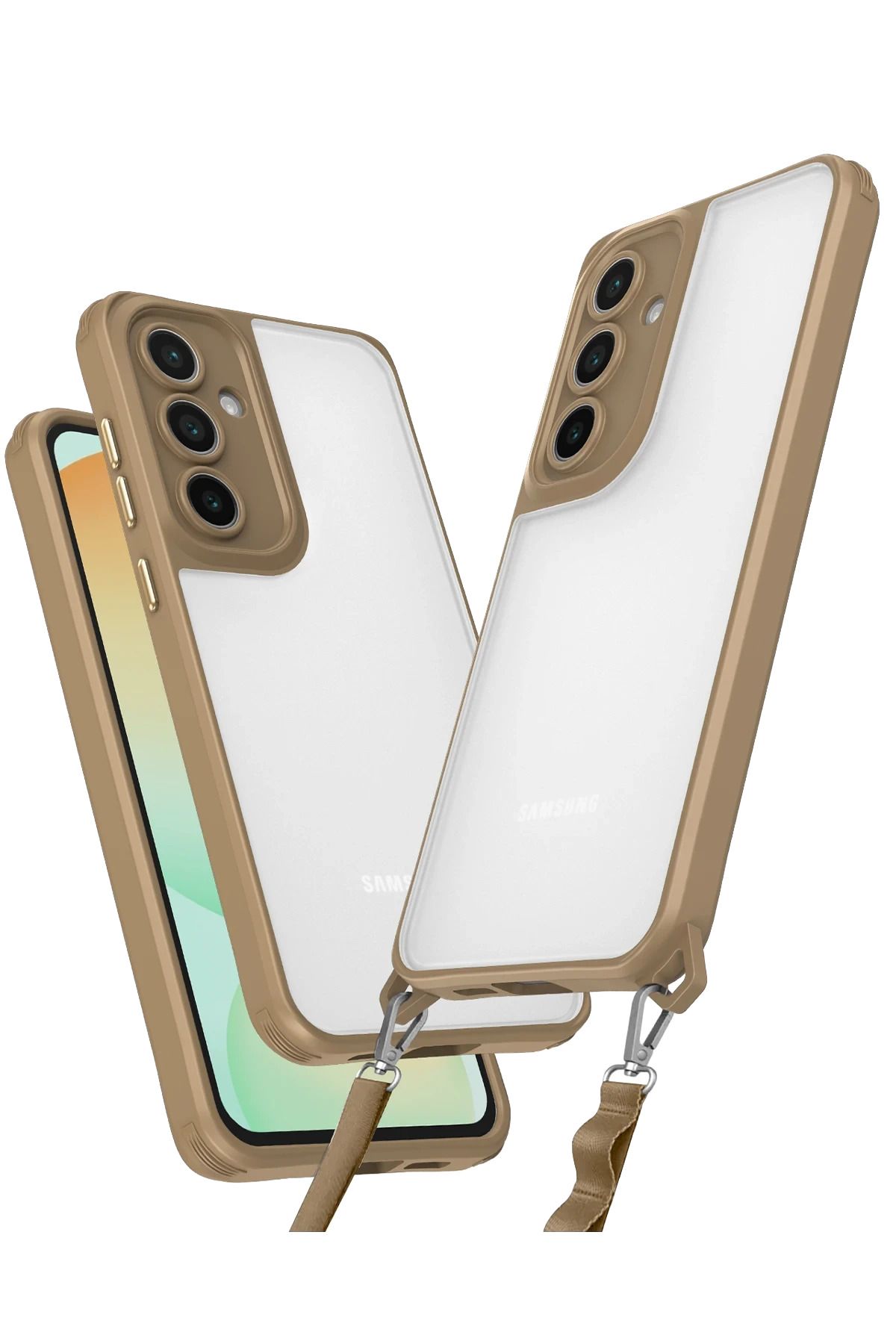 NewFace Samsung Galaxy A56 Kılıf Penta Silikon Kılıf - Çöl Titanyum FERRG