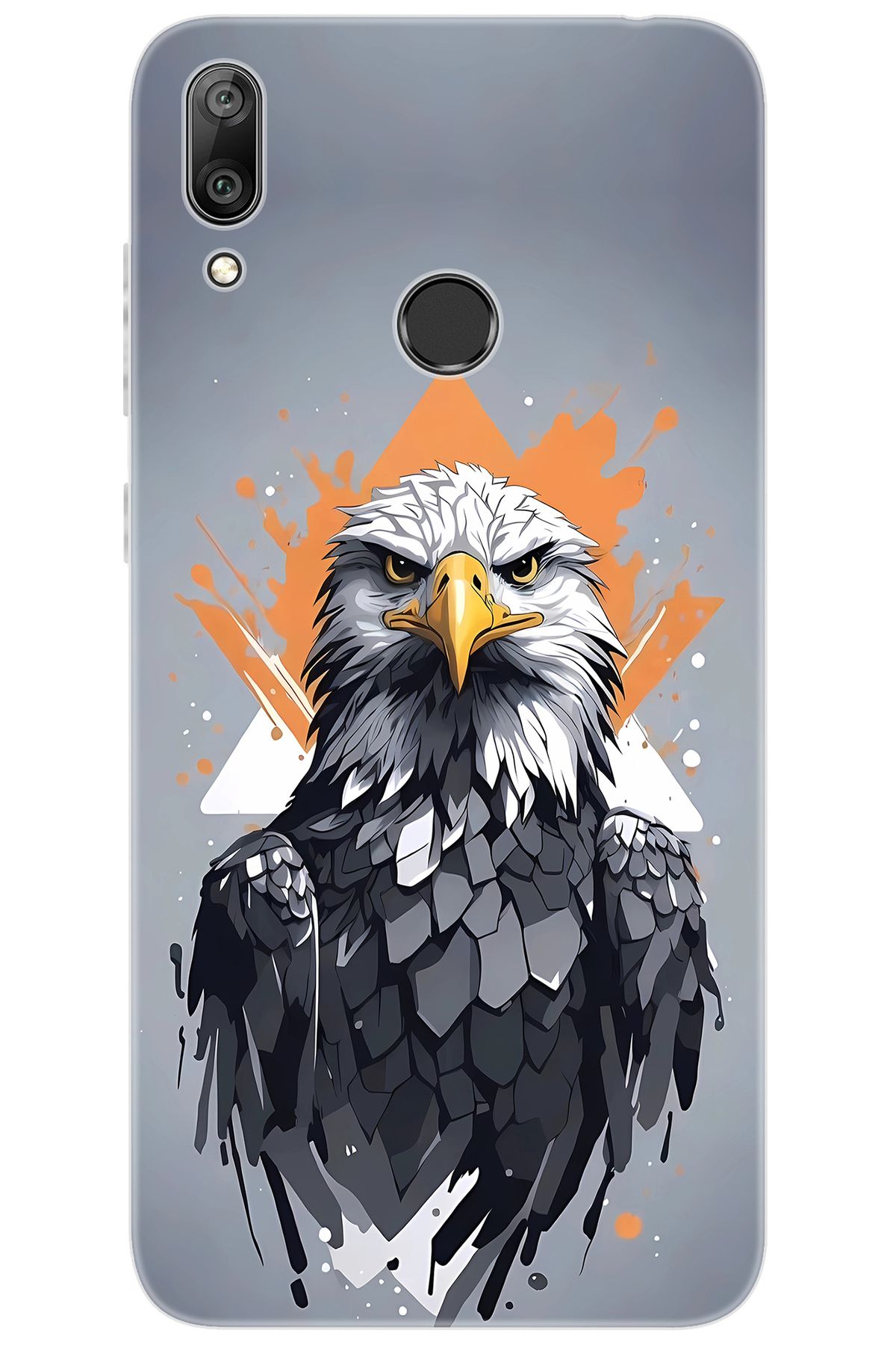 Ceppare Huawei Y7 Prime 2019 (DUB-LX3) Uyumlu Kılıf Desen Baskı Silikon Kartal STK:639 CP-gIDpl8l