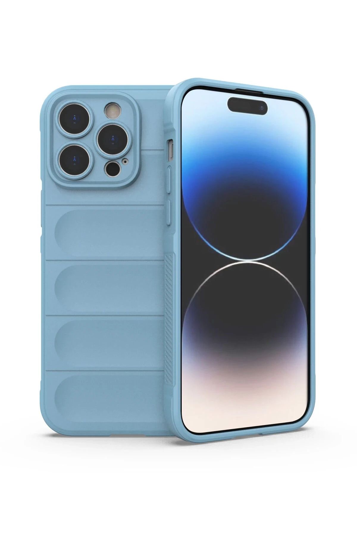 NewFace iPhone 14 Pro Kılıf Optimum Silikon - Sky Blue JOJUA