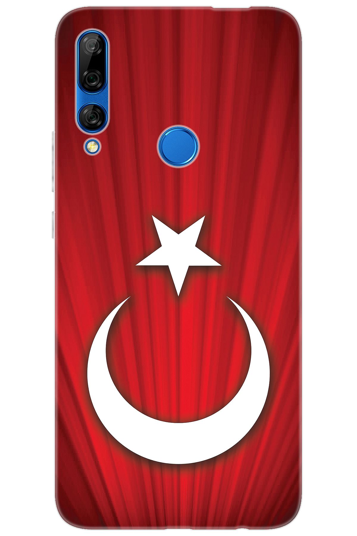 Ceppare Huawei Y9 Prime 2019 (STK-L21) Uyumlu Kılıf Desen Baskı Silikon Türk Bayrağı STK:382 CP-bBwnk34