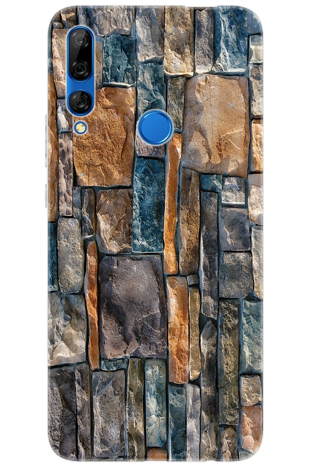 Ceppare Huawei Y9 Prime 2019 (STK-L21) Uyumlu Kılıf Desen Baskı Silikon Taş Duvar STK:233 CP-4YqaE9f