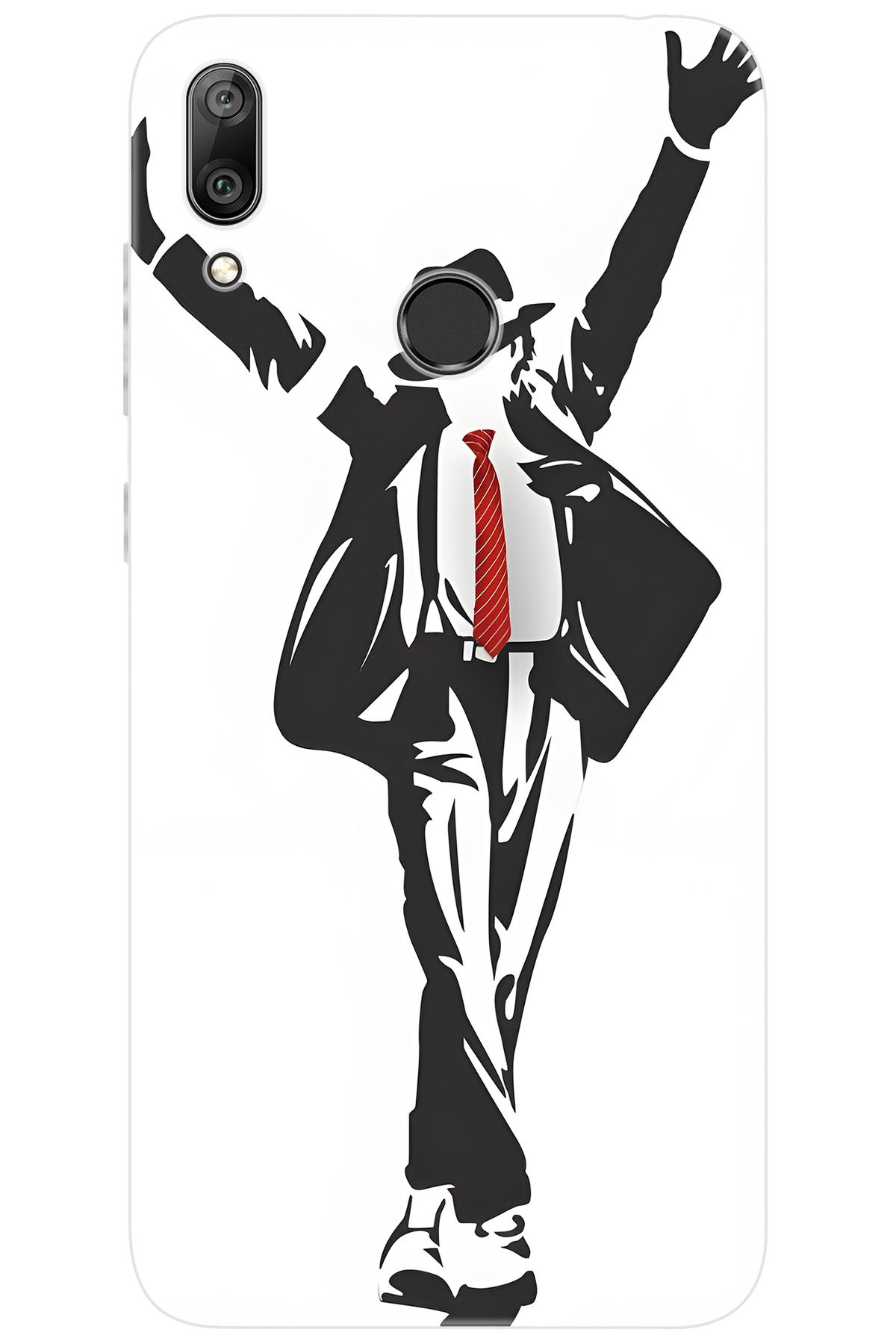 Ceppare Huawei Y7 Prime 2019 (DUB-LX3) Uyumlu Kılıf Desenli Silikon Michael Jackson STK:705 CP-SDIGCuv