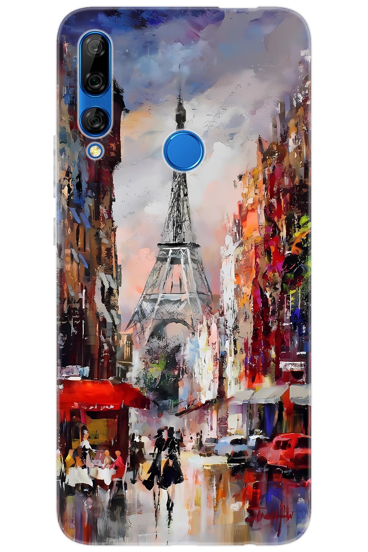 Ceppare Huawei Y9 Prime 2019 (STK-L21) Uyumlu Kılıf Desen Baskı Silikon Eyfel Kulesi STK:1010 CP-1vZkl45