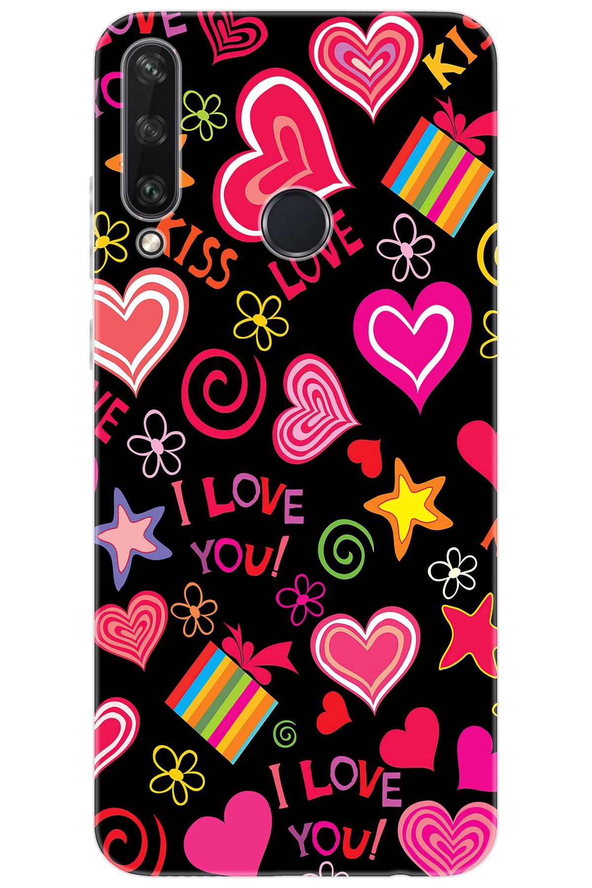 Ceppare Huawei Y6P (MED-LX9N) Uyumlu Kılıf Desen Baskılı Silikon Kıss Love STK:265 CP-8quoWhn