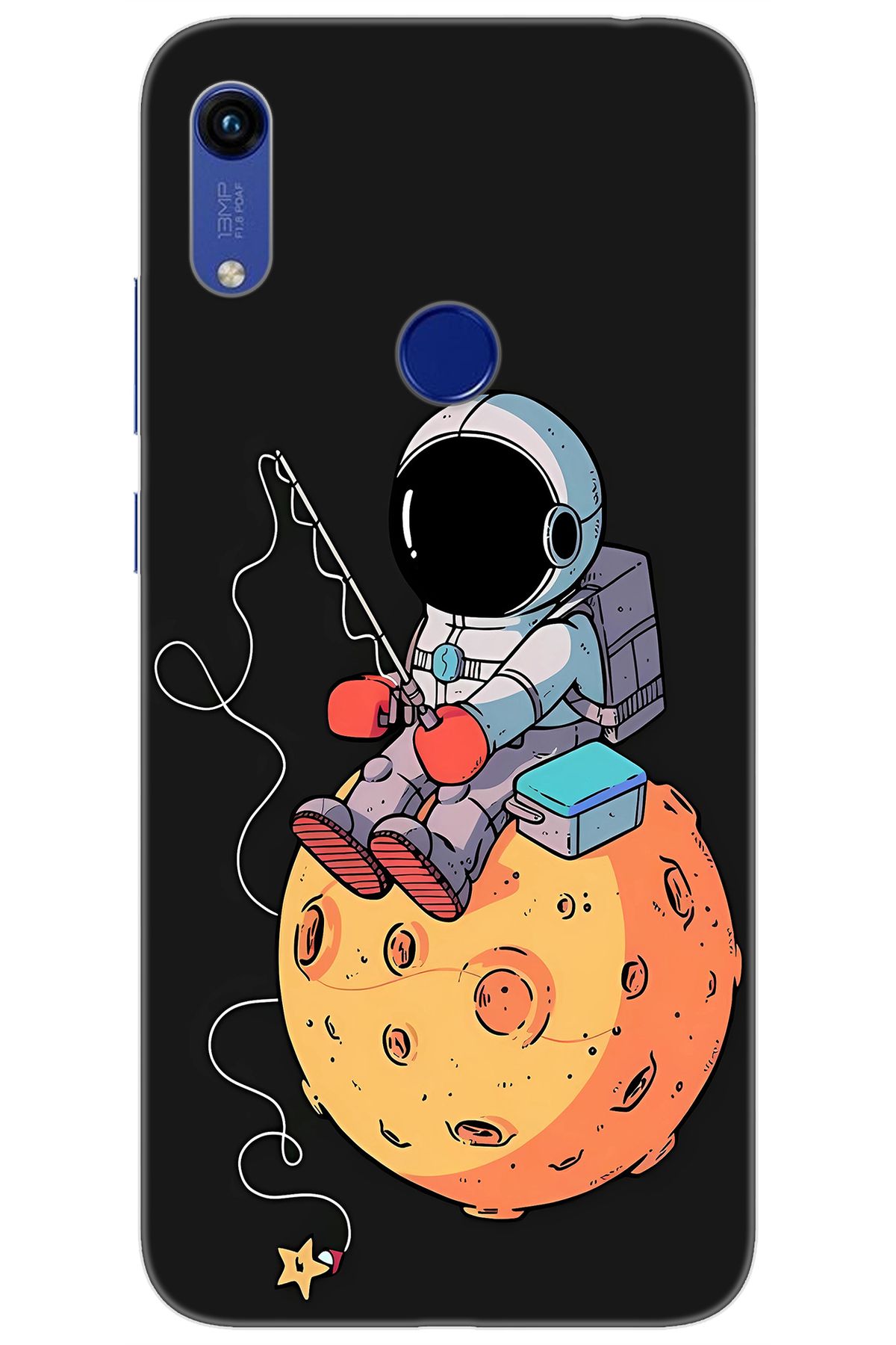 Ceppare Huawei Y6S 2019 (JAT-L41) Uyumlu Kılıf Desen Baskılı Silikon Astronot STK:640 CP-5tQB2nC