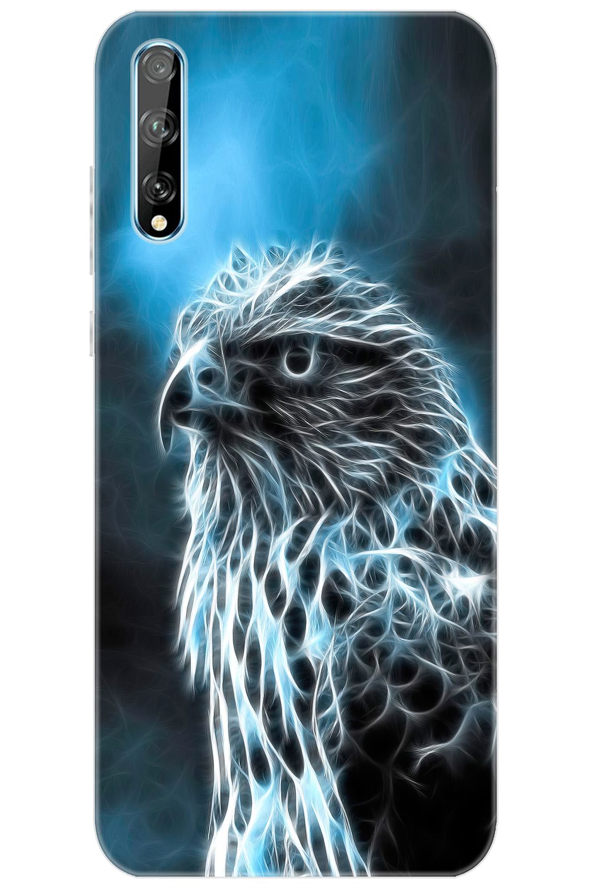 Ceppare Huawei Y8P (AQM-LX1) Uyumlu Kılıf Desen Baskılı Silikon Şahin STK:196 CP-h7YmzIb