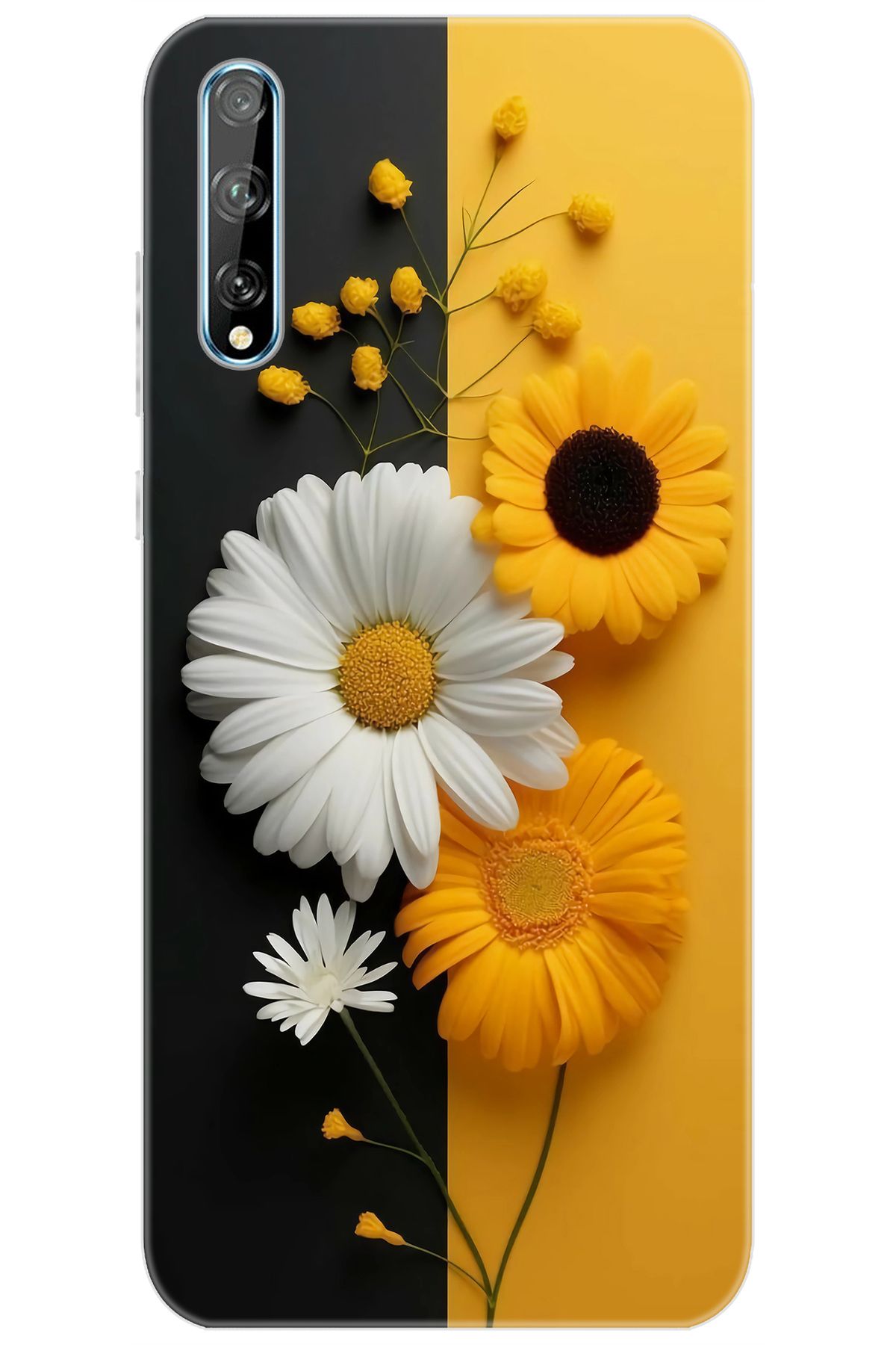 Ceppare Huawei Y8P (AQM-LX1) Uyumlu Kılıf Desen Baskılı Silikon Papatya Serisi STK:737 CP-JNT2CHw