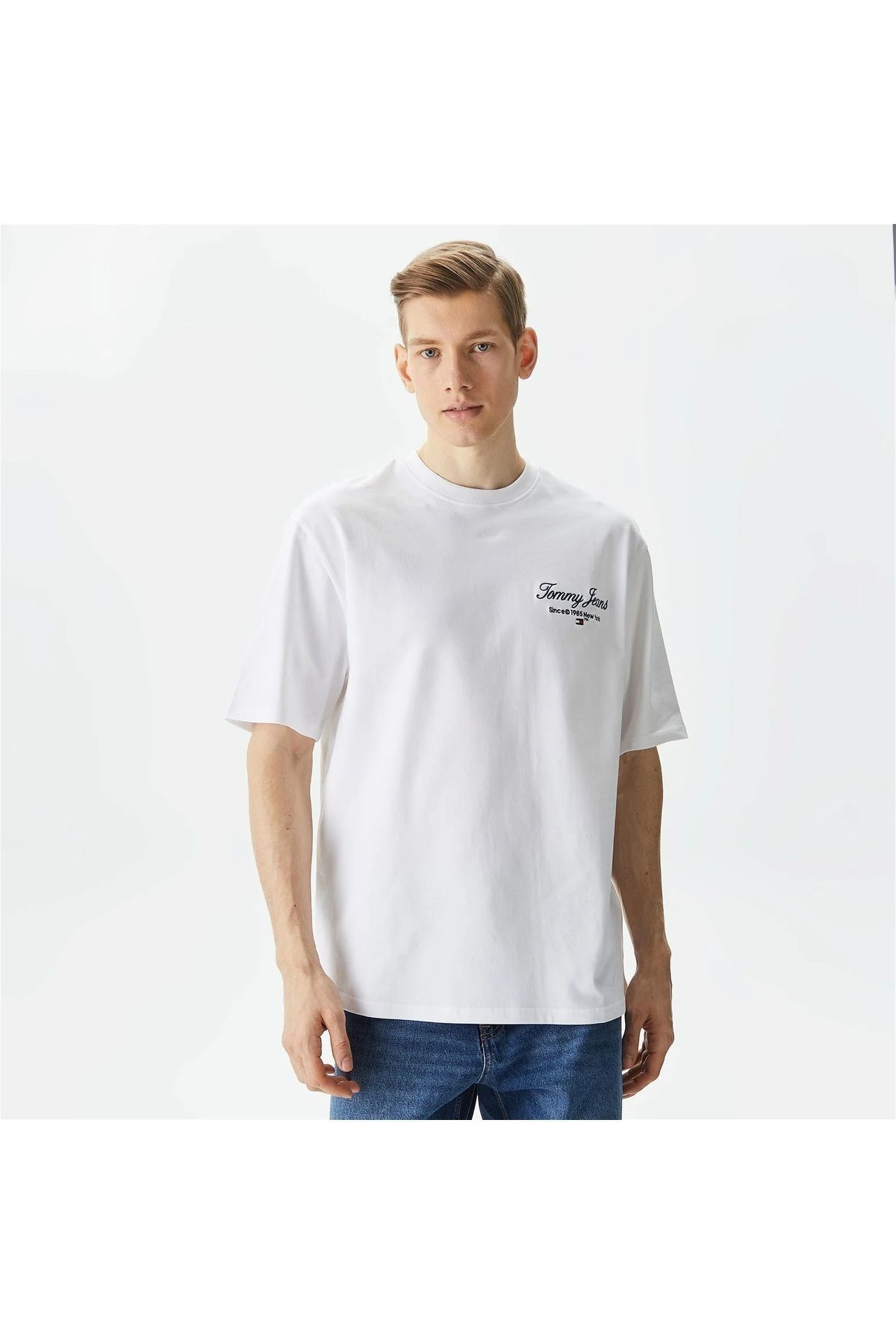 Hilfiger Denim _TommyHilfiger Organik Pamuk Erkek T-Shirt Regular Fit