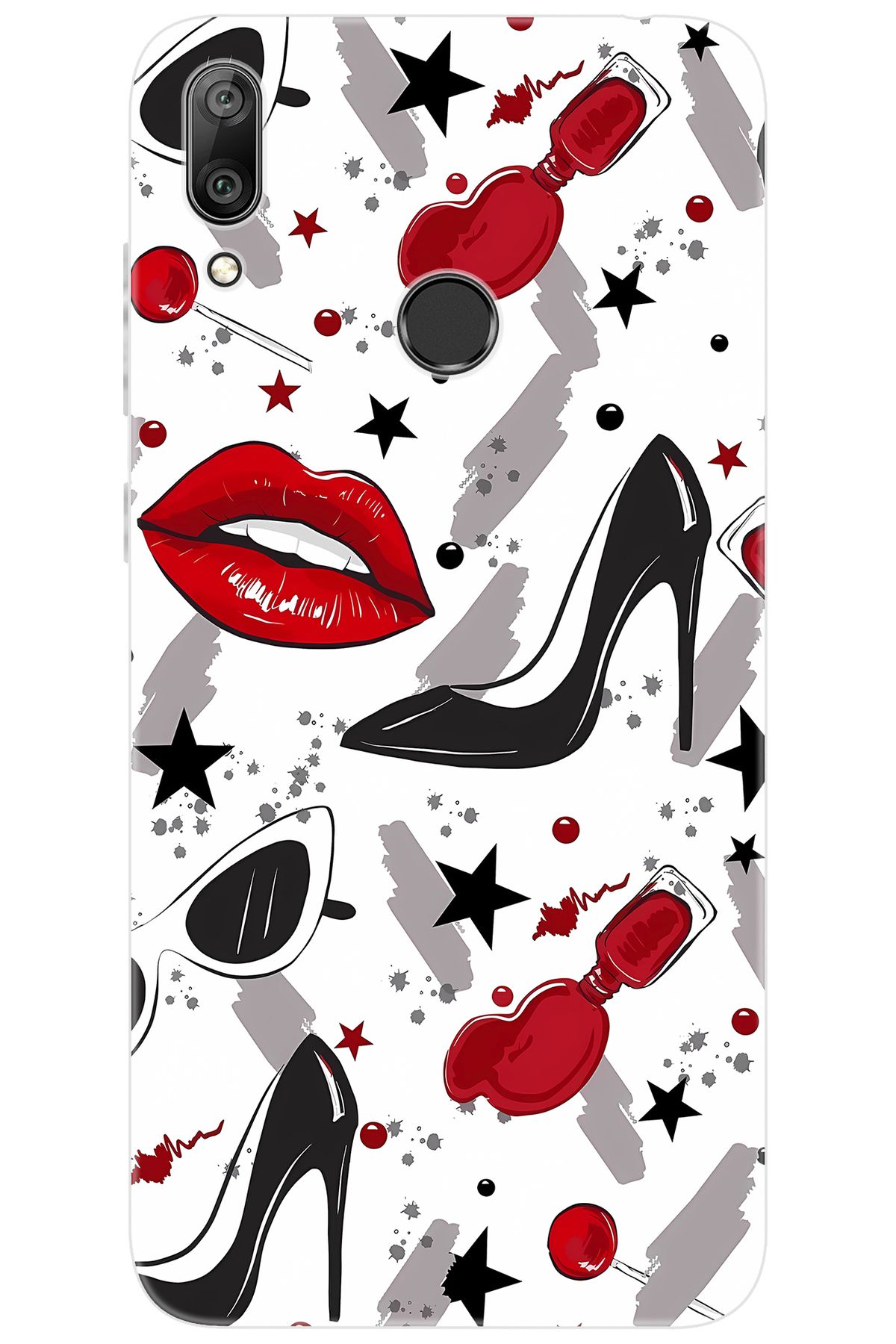Ceppare Huawei Y7 2019 (DUB-LX1) Uyumlu Kılıf Desen Baskılı Silikon Fashion Design STK:676 CP-8H3Aa9e