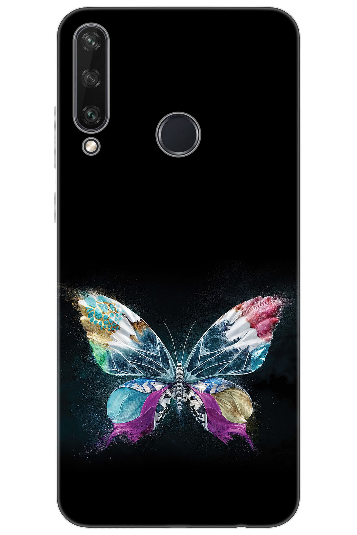 Ceppare Huawei Y6P (MED-LX9N) Uyumlu Kılıf Desen Baskılı Silikon Kelebek Resim STK:548 CP-tHytSI1