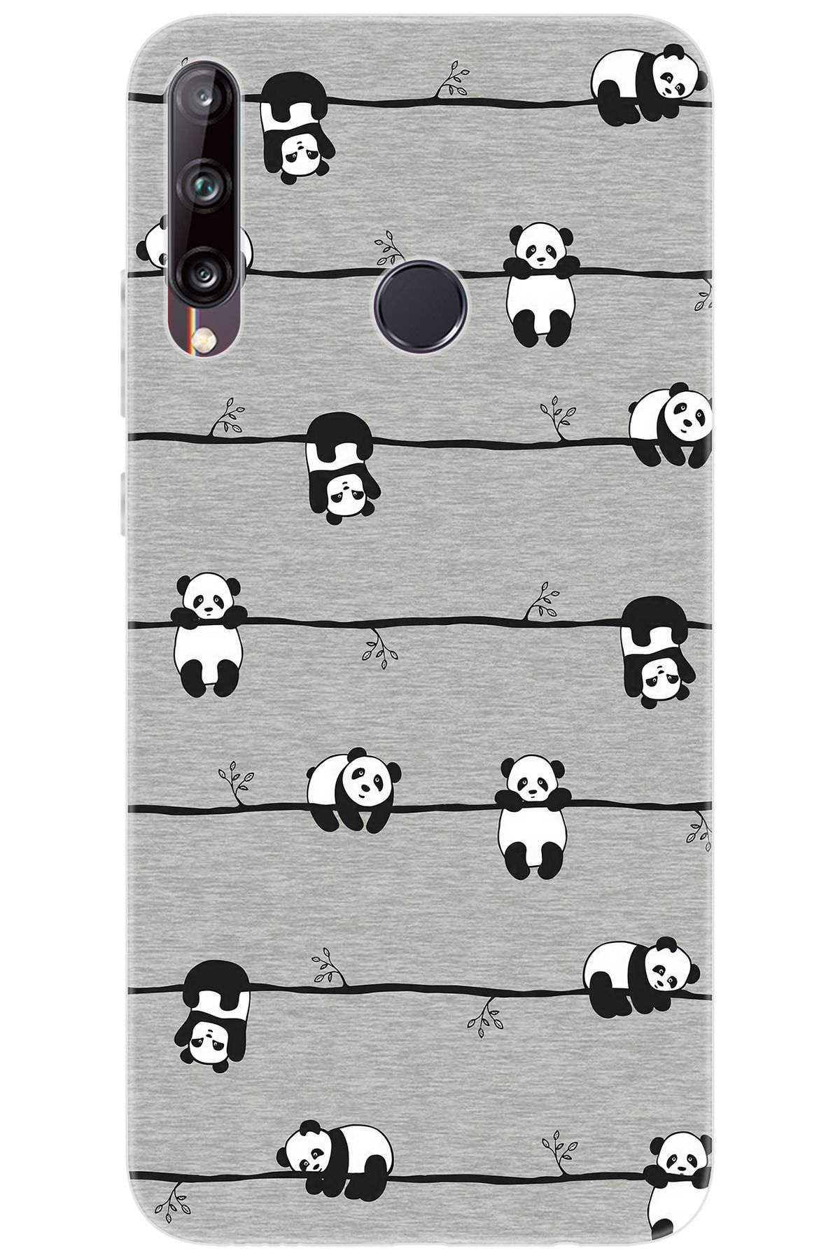 Ceppare Huawei Y7P (ART-L29) Uyumlu Kılıf Desen Baskılı Silikon Pandalar STK:751 CP-0VxjN2l