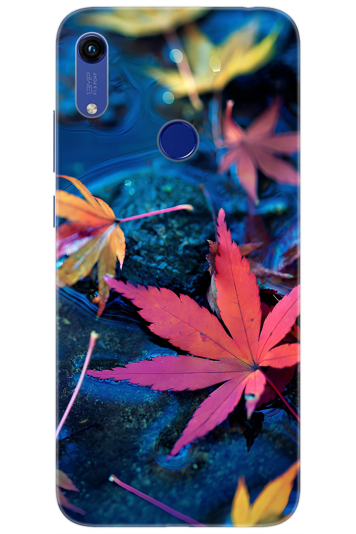 Ceppare Huawei Y6 PRO 2019 (MRD-LX2) Uyumlu Kılıf Desen Baskılı Silikon Yapraklar STK:702 CP-eqY5Rgt