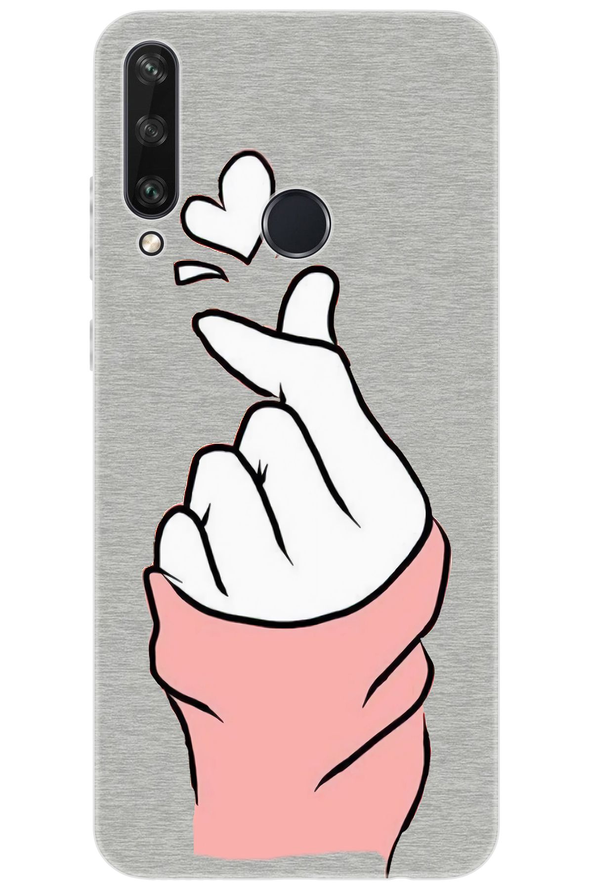 Ceppare Huawei Y6P (MED-LX9N) Uyumlu Kılıf Desenli Silikon Parmak Şıklatma Kalp STK:750 CP-kRa3xDn