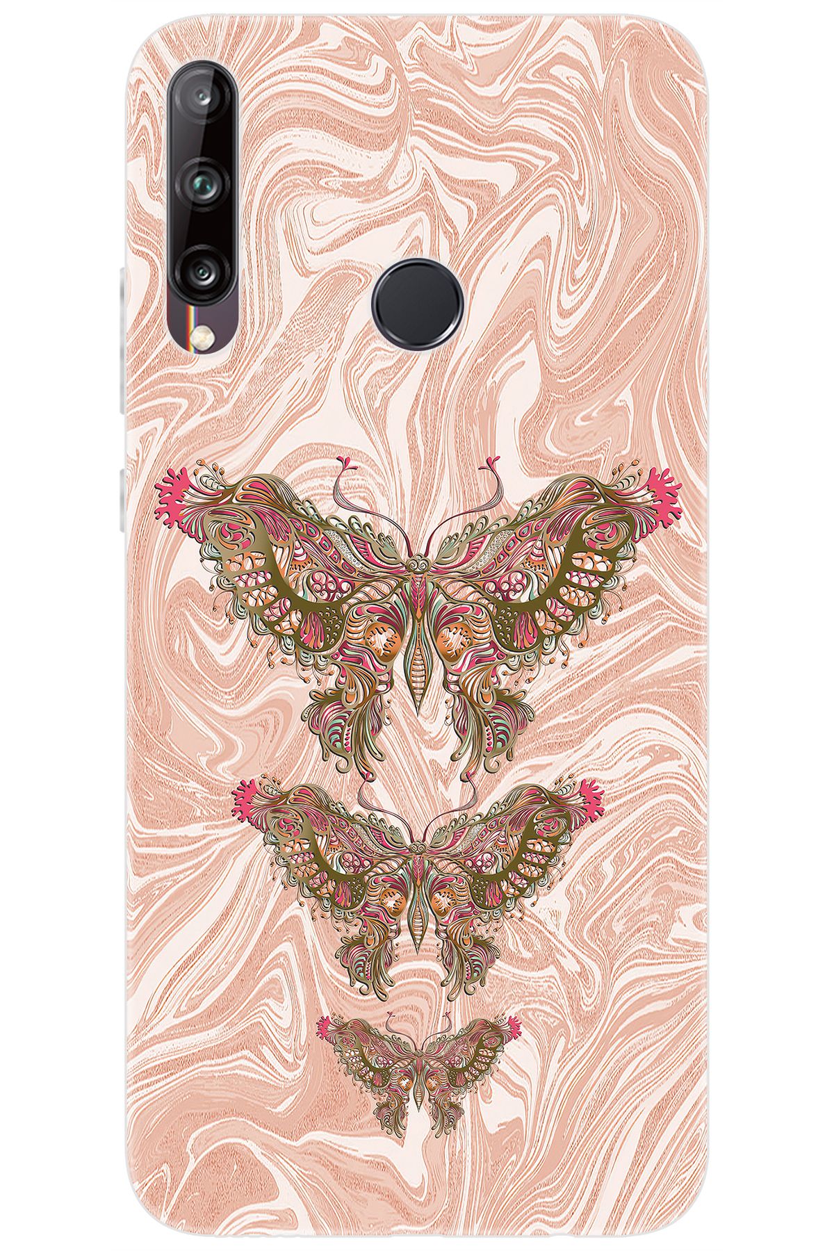 Ceppare Huawei Y7P (ART-L29) Uyumlu Kılıf Desen Baskılı Silikon Kelebek Resim STK:552 CP-LUqglpV