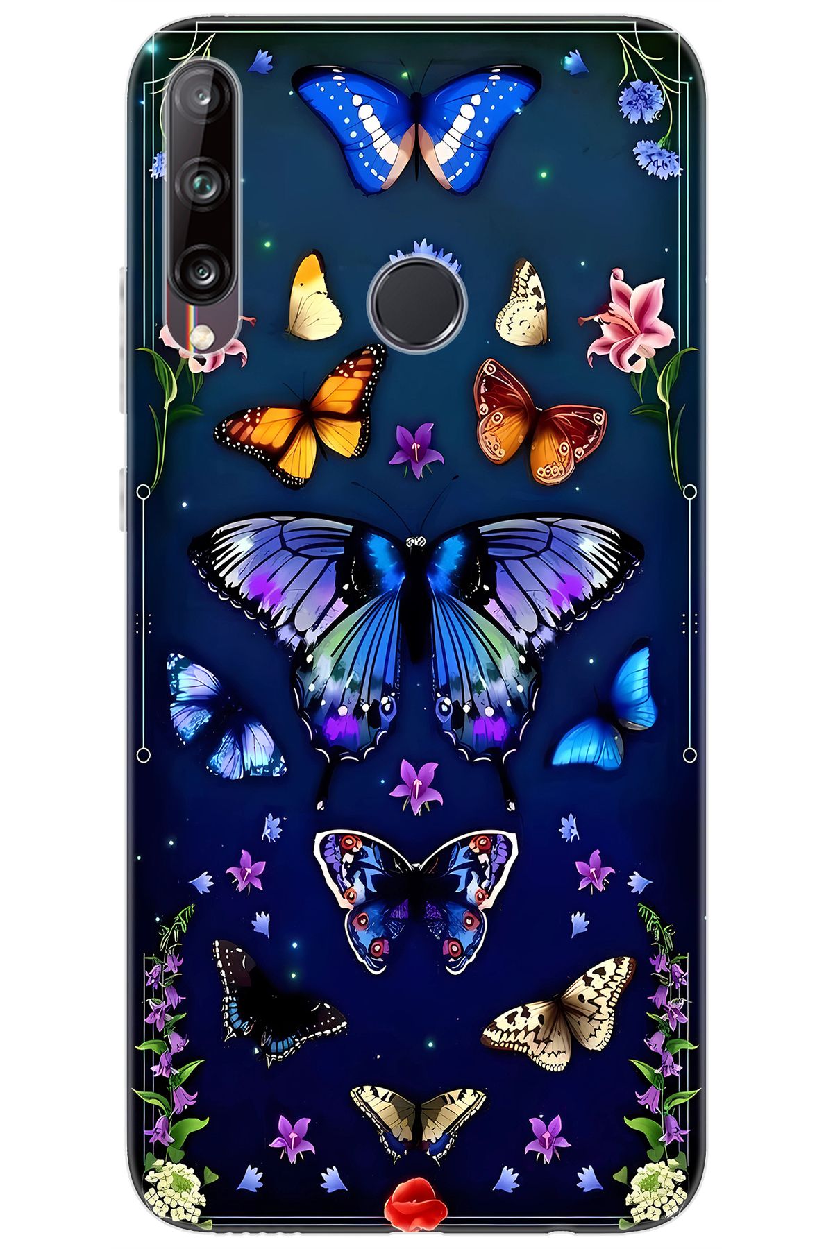 Ceppare Huawei Y7P (ART-L29) Uyumlu Kılıf Desen Baskılı Silikon Kelebek STK:669 CP-As7KhSc