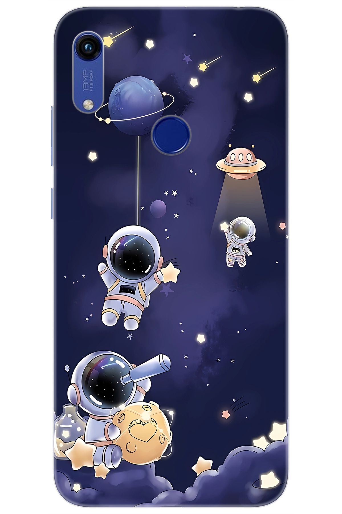 Ceppare Huawei Y6 PRO 2019 (MRD-LX2) Uyumlu Kılıf Desen Baskılı Silikon Astronot STK:630 CP-2jdEoHX