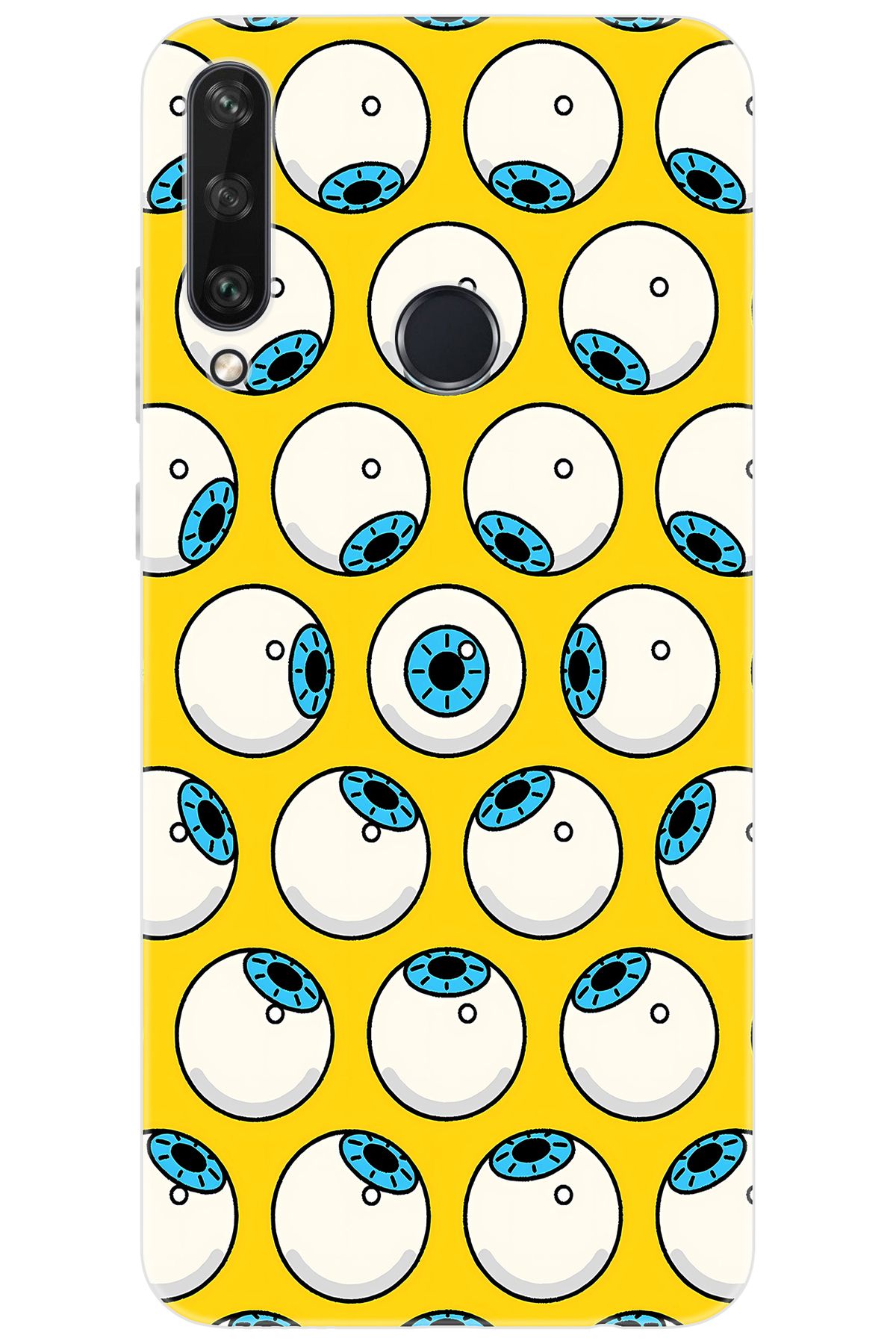 Ceppare Huawei Y6P (MED-LX9N) Uyumlu Kılıf Desen Baskılı Silikon Gözler STK:619 CP-iRWqEYD