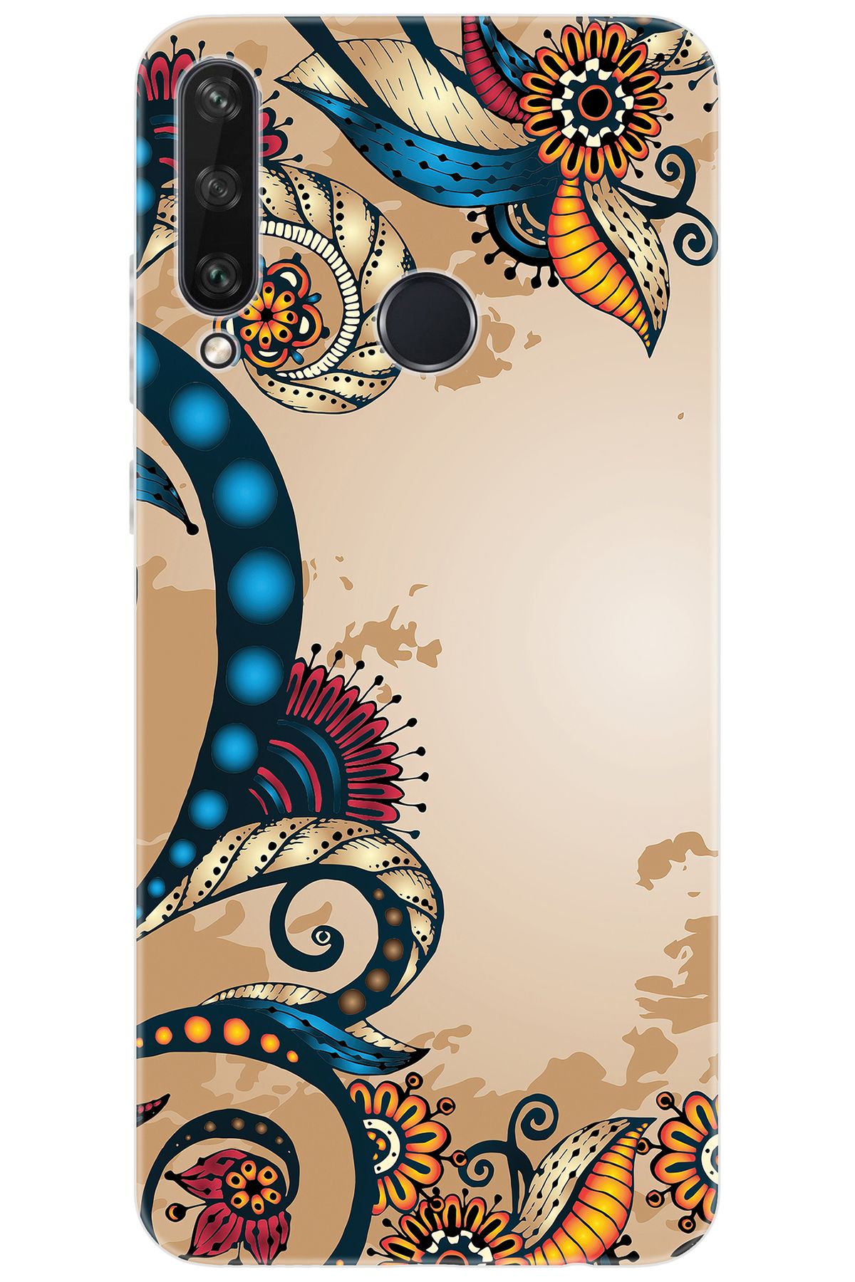 Ceppare Huawei Y6P (MED-LX9N) Uyumlu Kılıf Desen Baskılı Silikon Vektör Tasarım STK:536 CP-OwPoYA6
