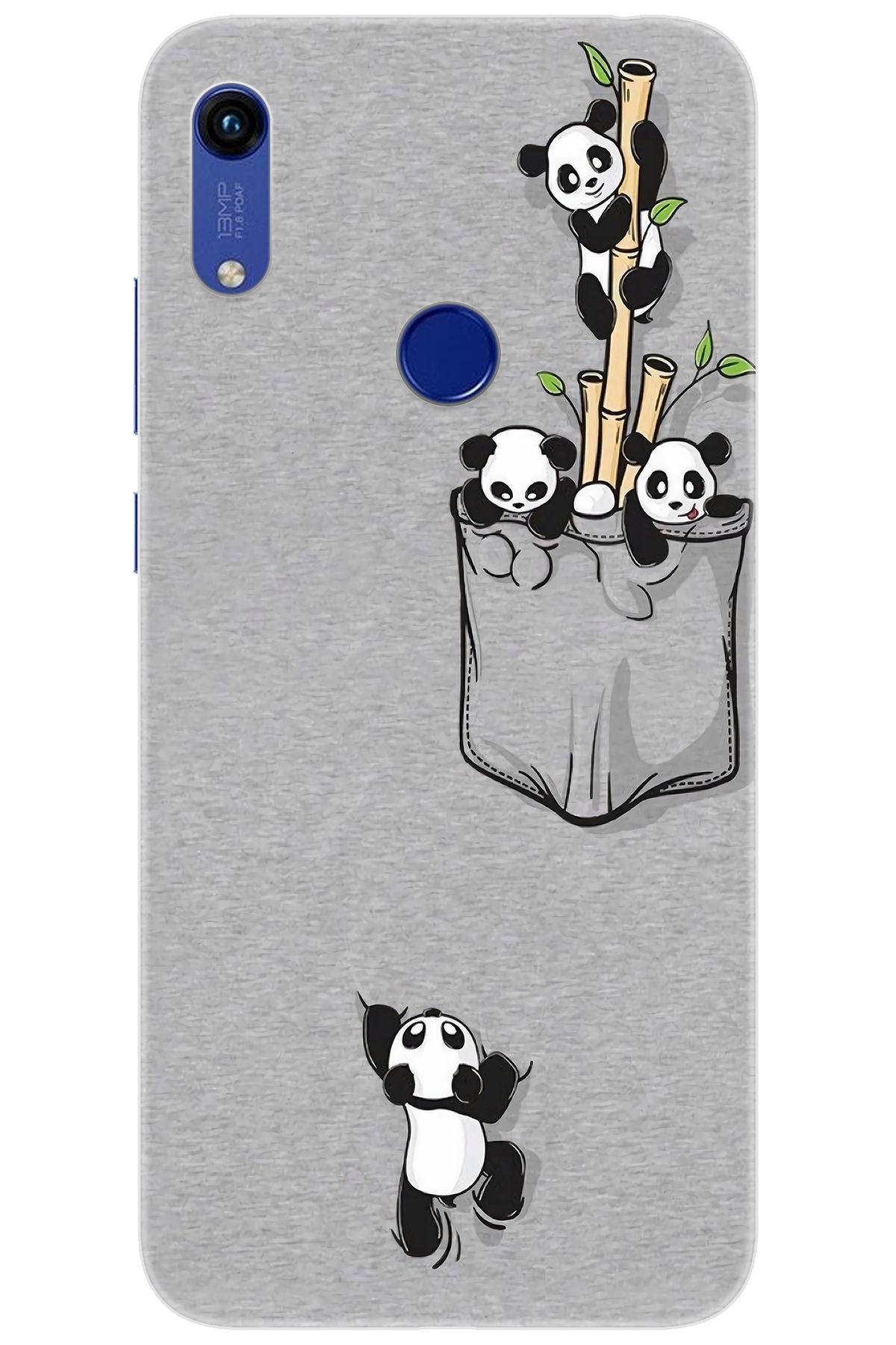 Ceppare Huawei Y6S 2019 (JAT-L41) Uyumlu Kılıf Desen Baskılı Silikon Pandalar STK:749 CP-57g6V0Q
