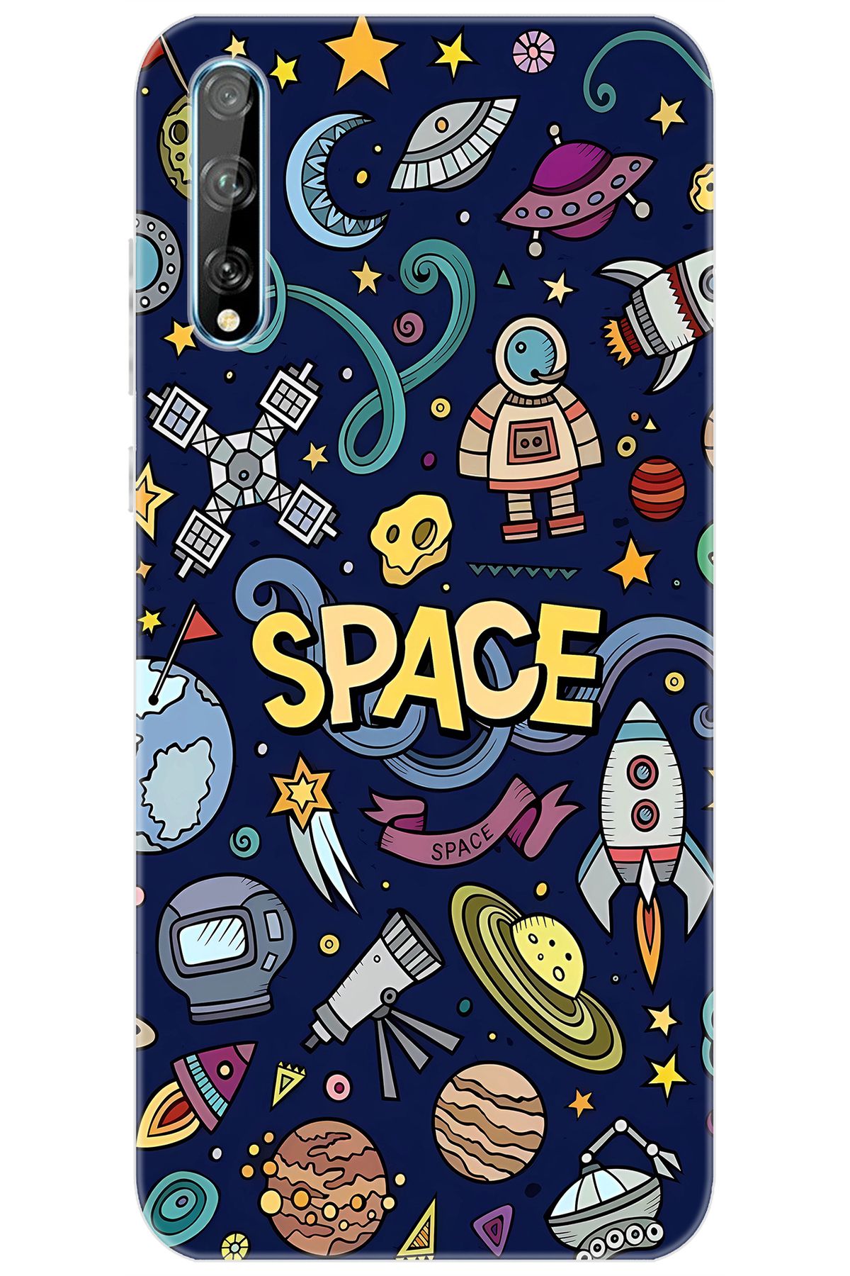 Ceppare Huawei Y8P (AQM-LX1) Uyumlu Kılıf Desen Baskılı Silikon Space STK:623 CP-PSxorP3