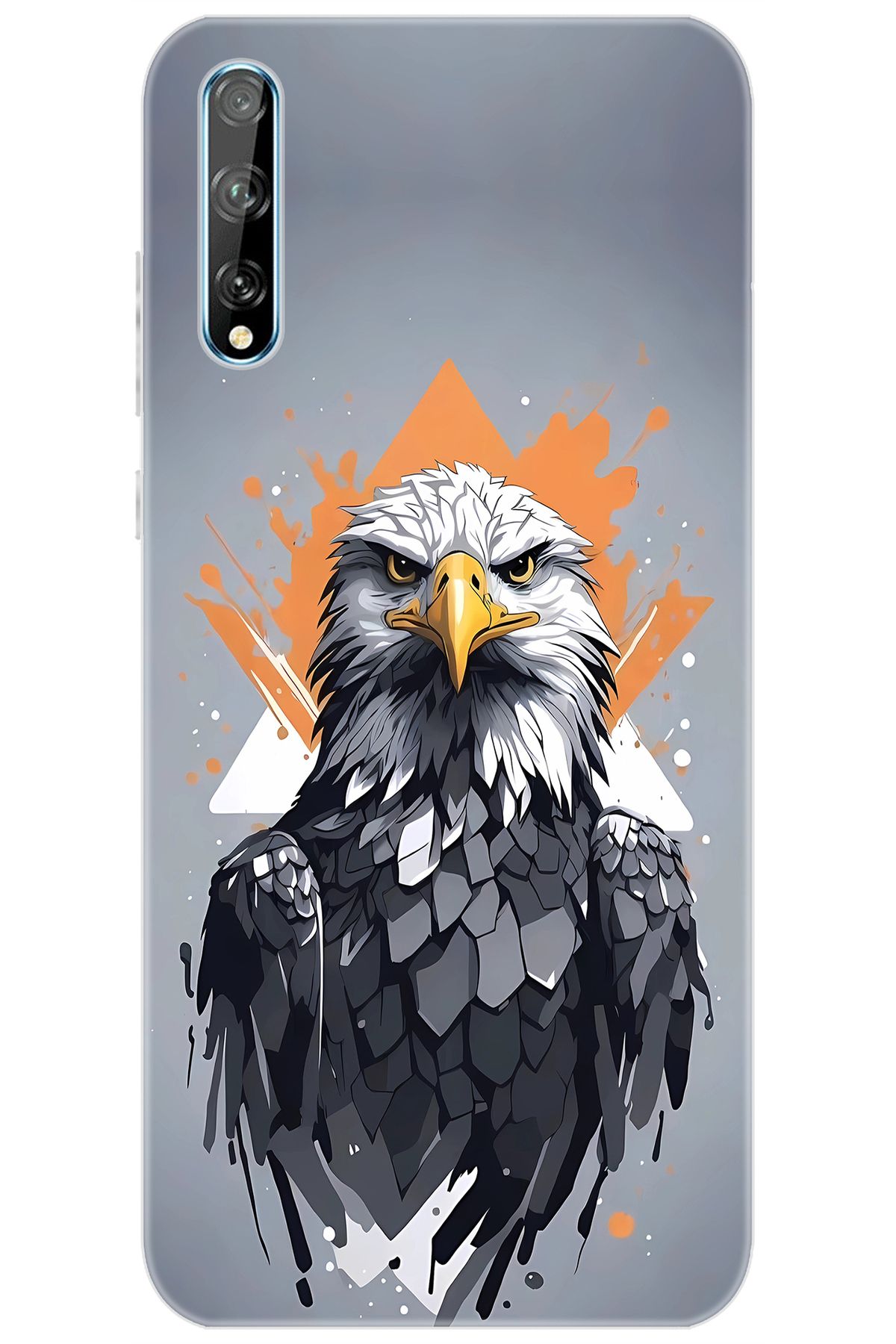 Ceppare Huawei Y8P (AQM-LX1) Uyumlu Kılıf Desen Baskılı Silikon Kartal STK:639 CP-Zw9bn7m