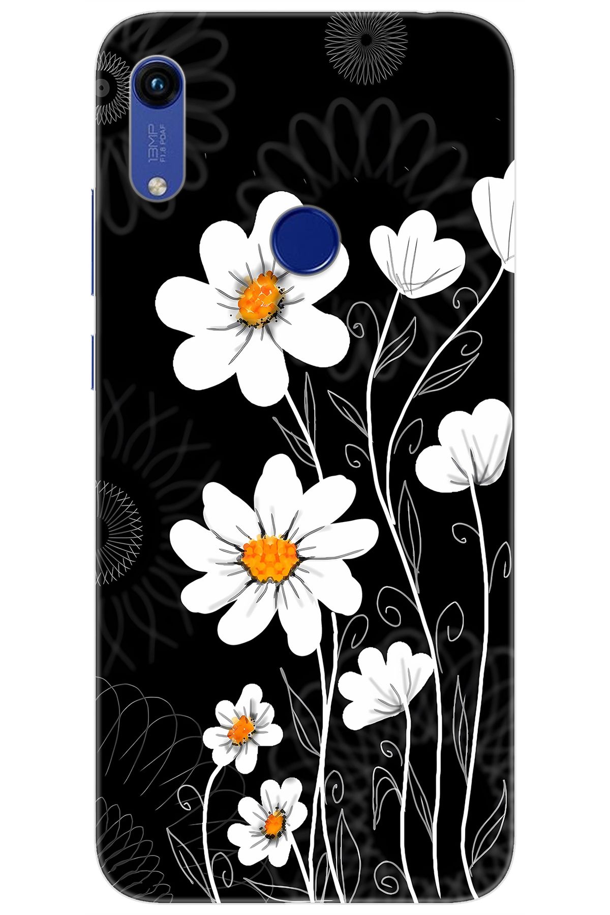 Ceppare Huawei Y6S 2019 (JAT-L41) Uyumlu Kılıf Desen Baskılı Silikon Papatya STK:693 CP-MNY1Xfl