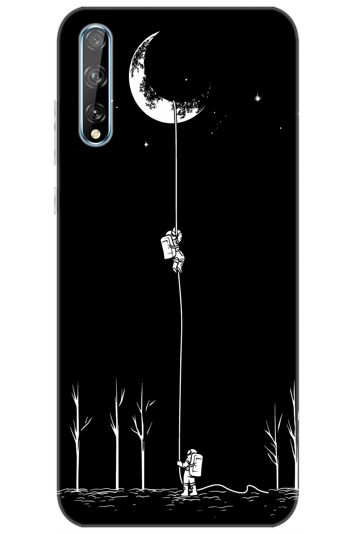 Ceppare Huawei Y8P (AQM-LX1) Uyumlu Kılıf Desen Baskılı Silikon Astronot Serisi STK:1006 CP-ixd18h5