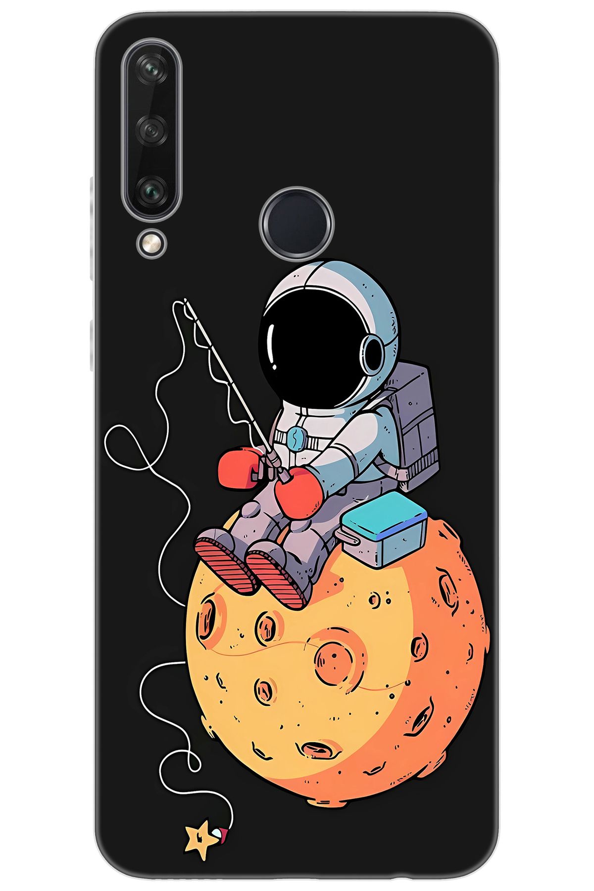 Ceppare Huawei Y6P (MED-LX9N) Uyumlu Kılıf Desen Baskılı Silikon Astronot STK:640 CP-Kc6B9Gu