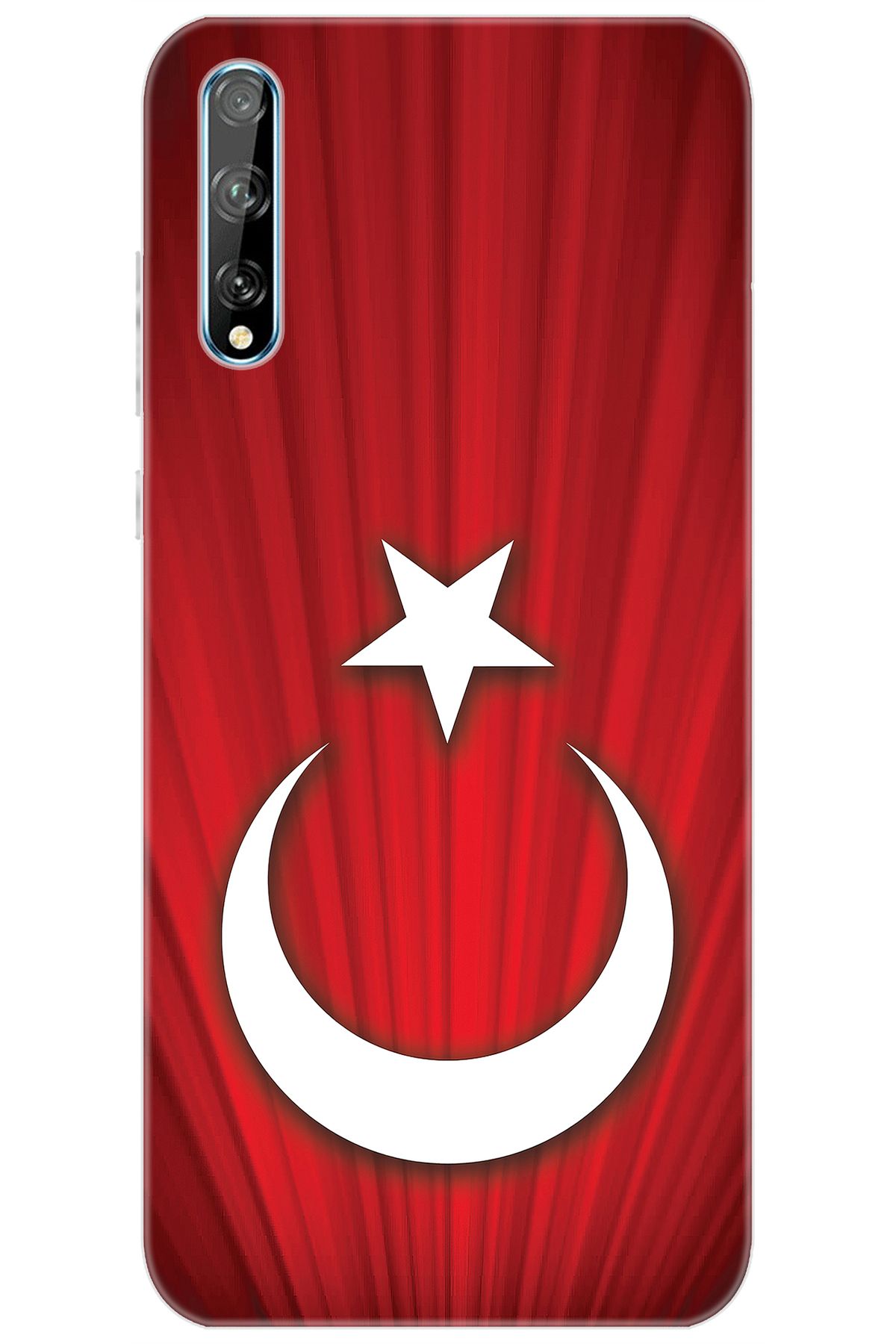Ceppare Huawei Y8P (AQM-LX1) Uyumlu Kılıf Desen Baskılı Silikon Türk Bayrağı STK:382 CP-scJx9As