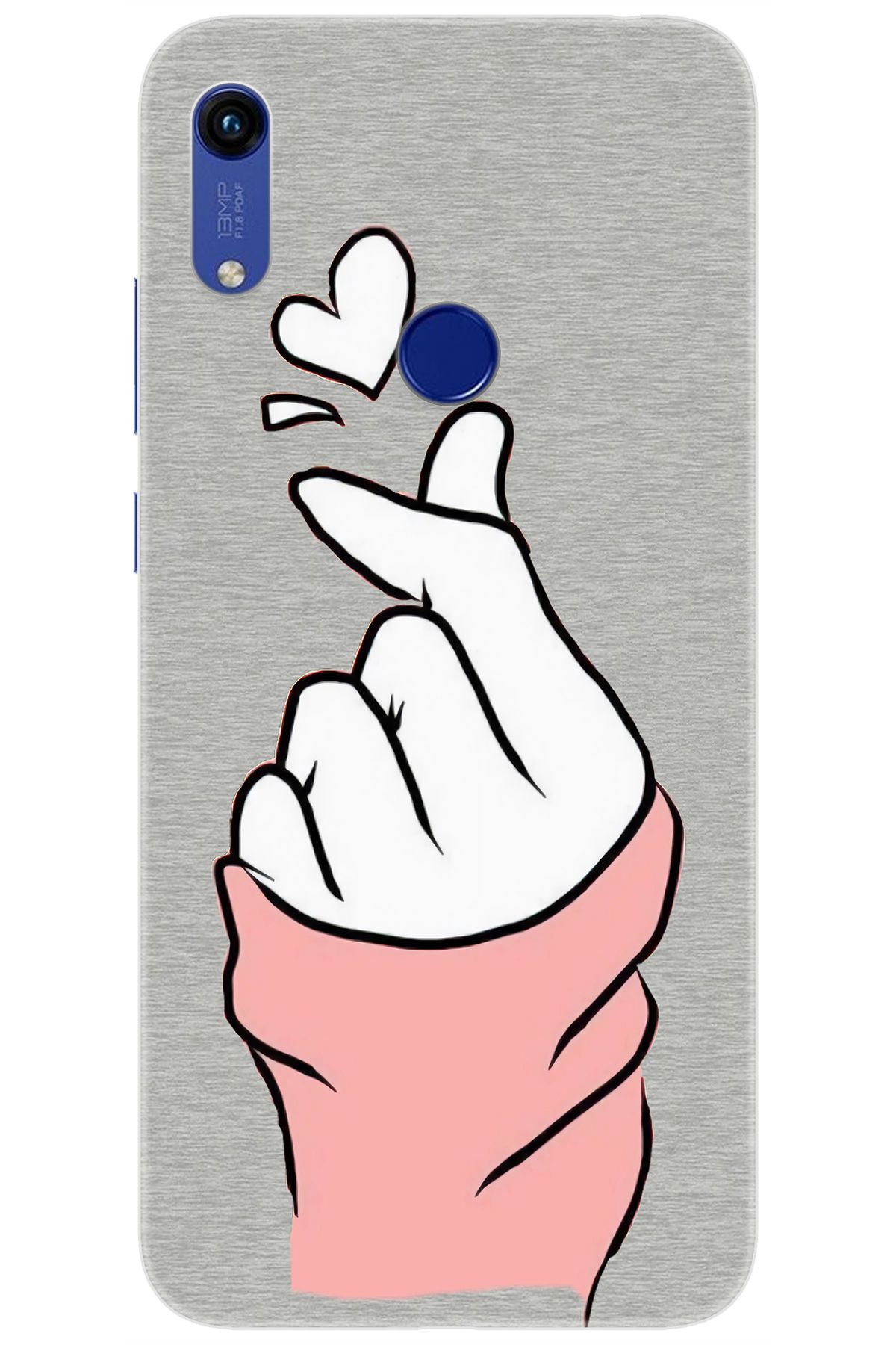 Ceppare Huawei Y6S 2019 (JAT-L41) Uyumlu Kılıf Desenli Silikon Parmak Şıklatma Kalp STK:750 CP-6ck6Agk