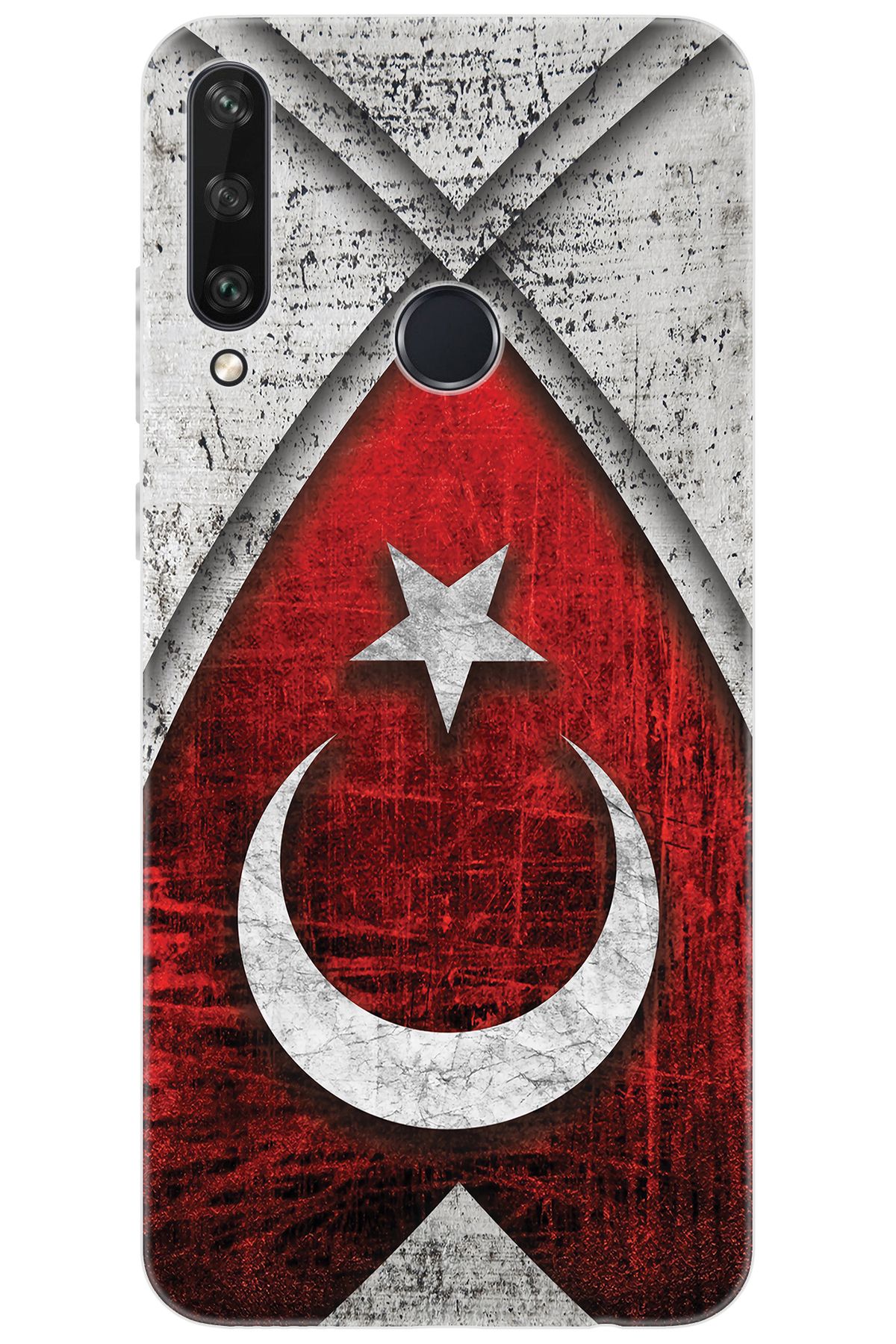 Ceppare Huawei Y6P (MED-LX9N) Uyumlu Kılıf Desen Baskılı Silikon Türk Bayrağı STK:380 CP-gZBwFG0
