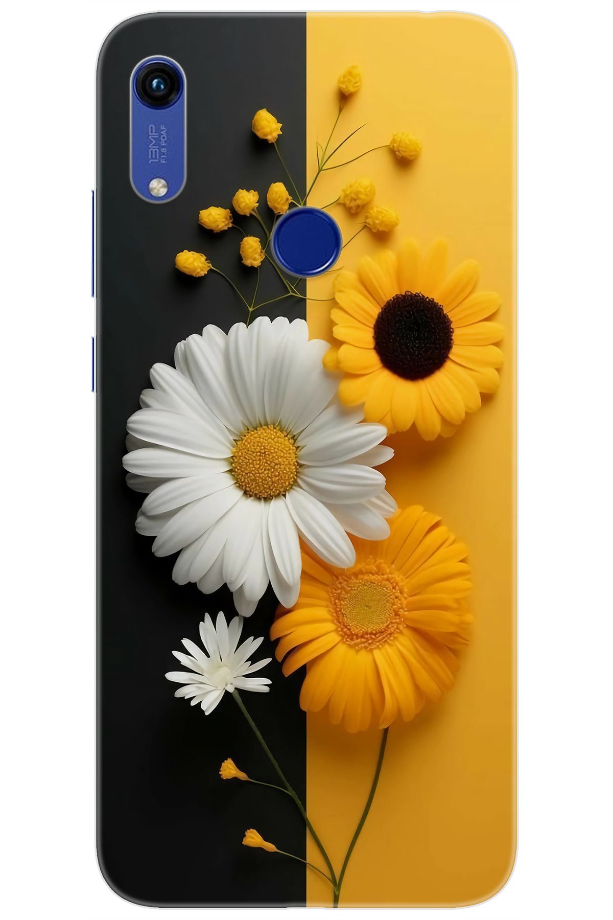 Ceppare Huawei Y6S 2019 (JAT-L41) Uyumlu Kılıf Desen Baskılı Silikon Papatya Serisi STK:737 CP-34rULN9