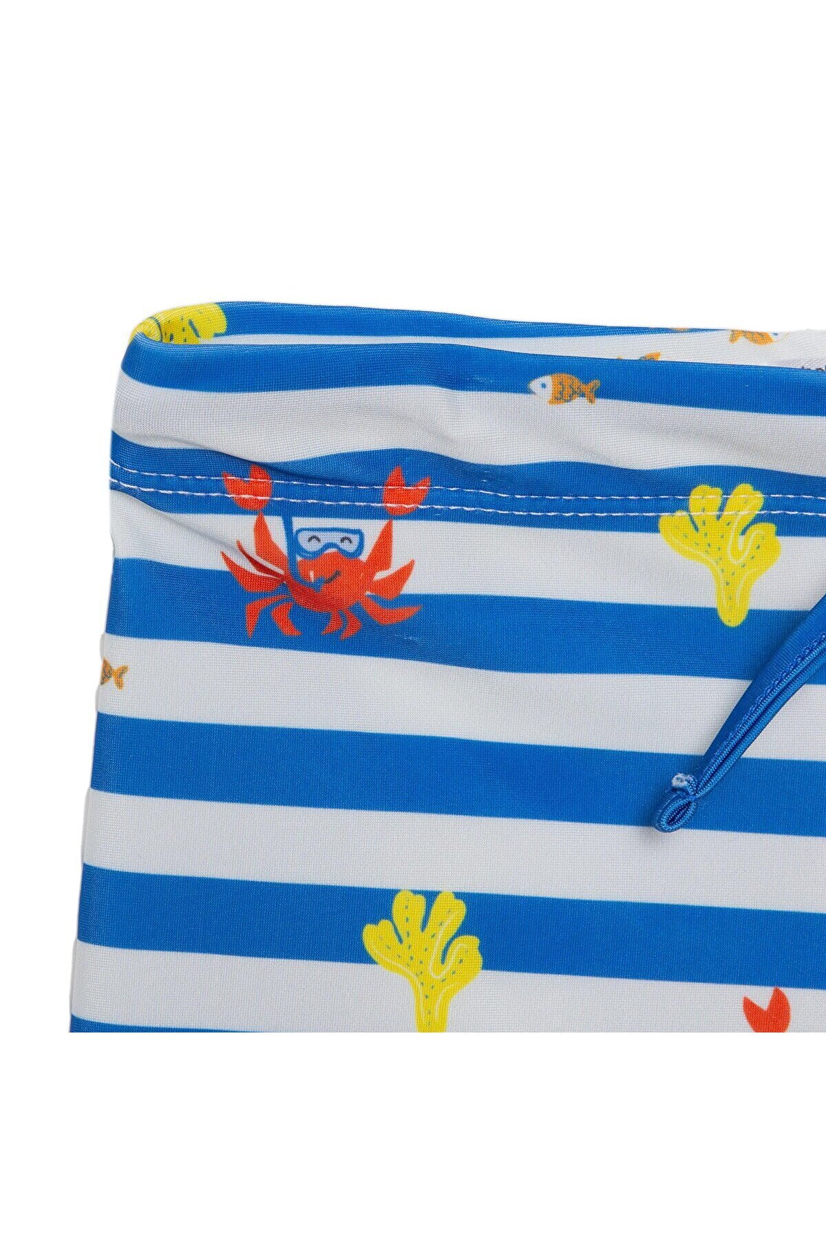 ebebek Hello Baby HelloBaby Çizgili Yengeç Desenli Erkek Boxer Mayo Erkek Bebek fotoğrafı 3 (önizleme)