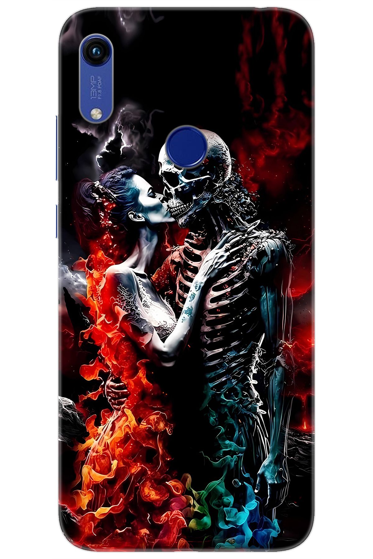 Ceppare Huawei Y6S 2019 (JAT-L41) Uyumlu Kılıf Desen Baskılı Silikon İskelet Aşıklar STK:666 CP-p6oaPqe