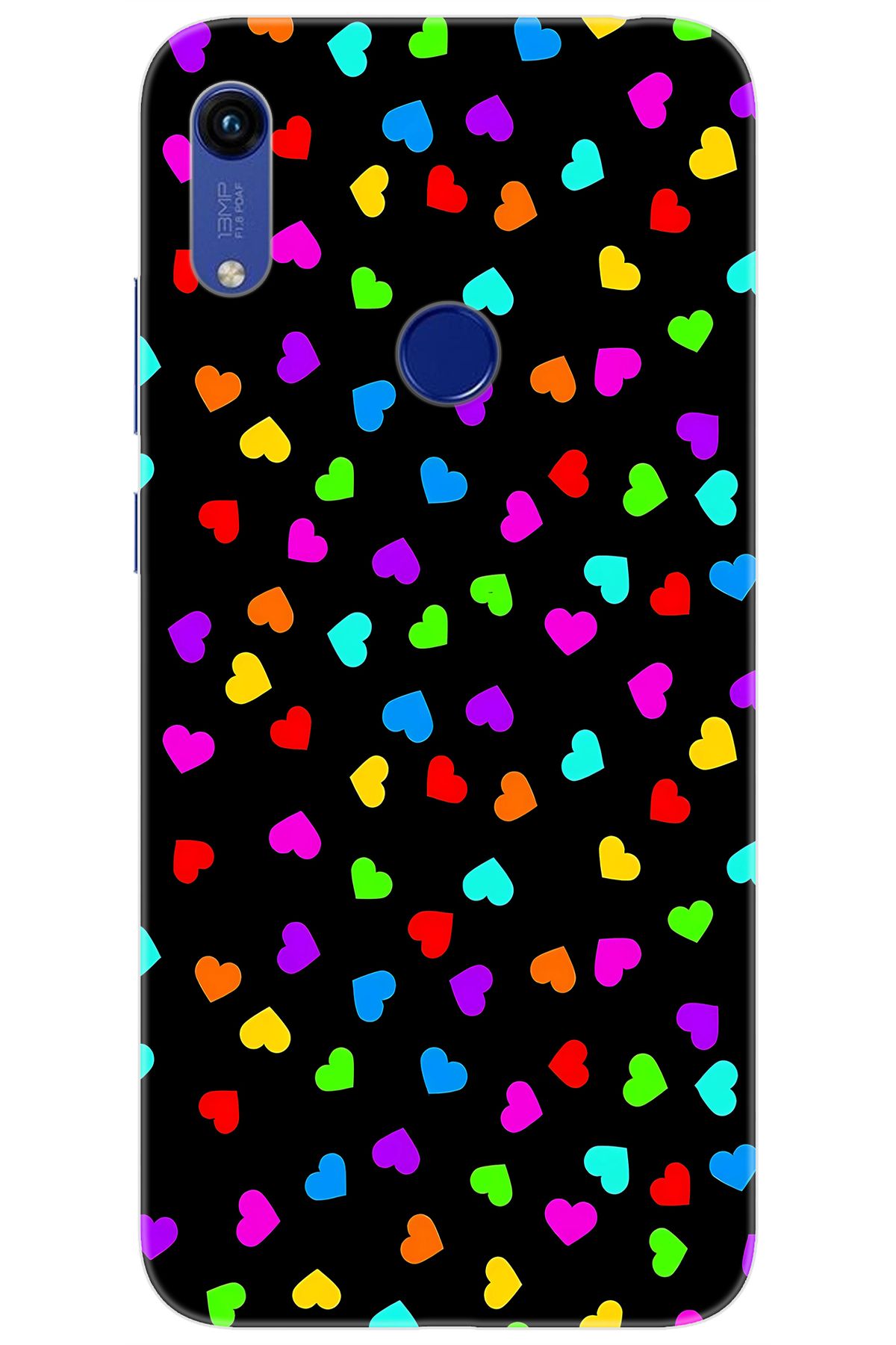 Ceppare Huawei Y6 PRO 2019 (MRD-LX2) Uyumlu Kılıf Desen Silikon Renkli Minik Kalpler STK:1017 CP-Ur1mA0d