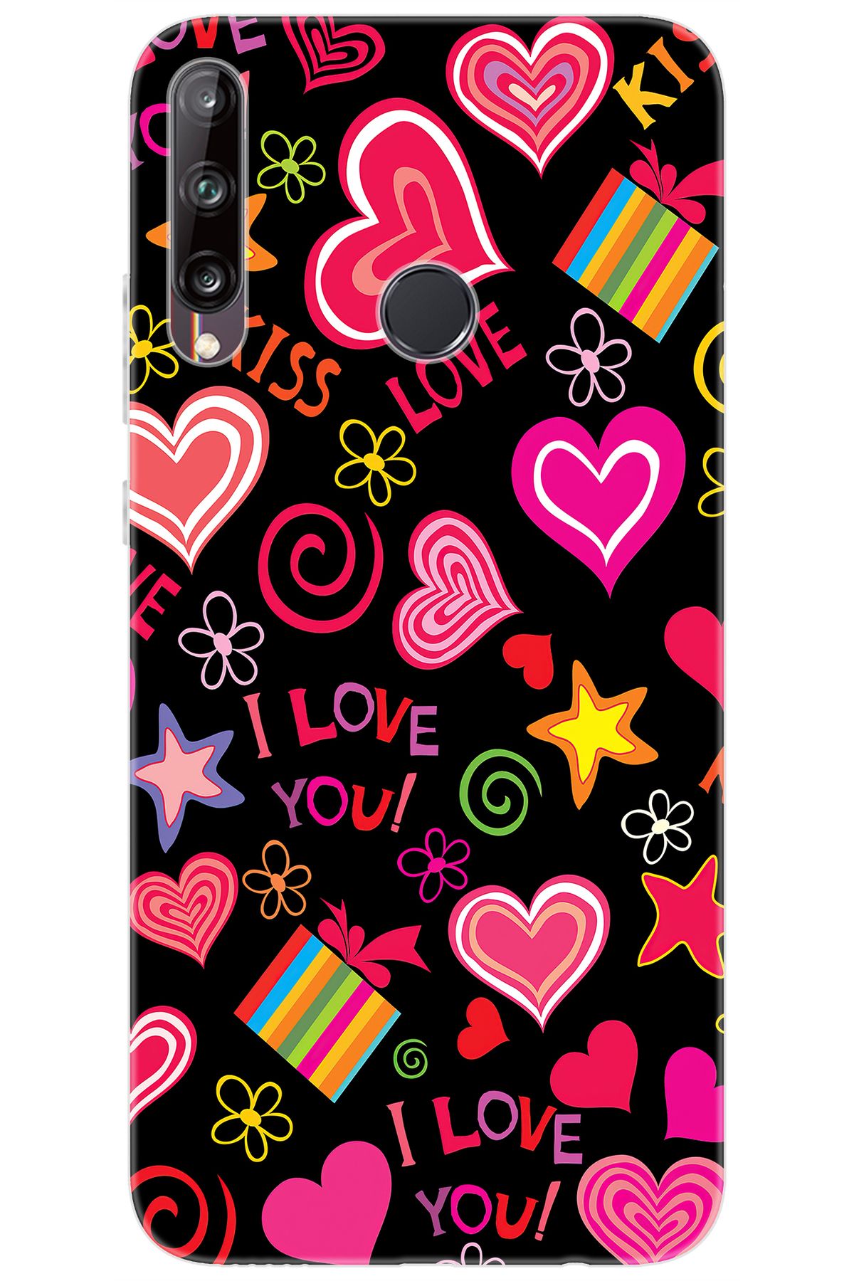 Ceppare Huawei Y7P (ART-L29) Uyumlu Kılıf Desen Baskılı Silikon Kıss Love STK:265 CP-bGzNX8C