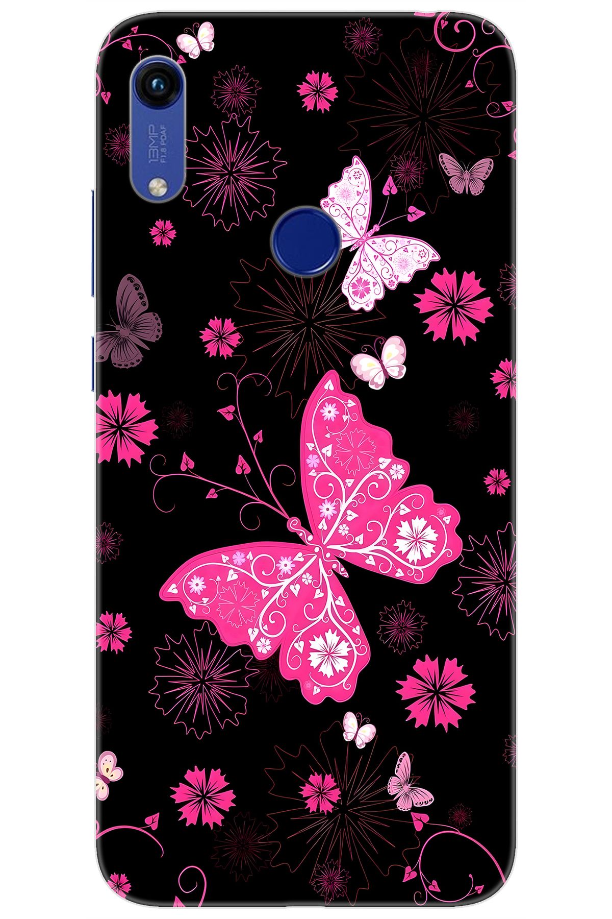 Ceppare Huawei Y6 2019 (MRD-LX1) Uyumlu Kılıf Desen Baskılı Silikon Kelebekler STK:723 CP-NIn9Y3j