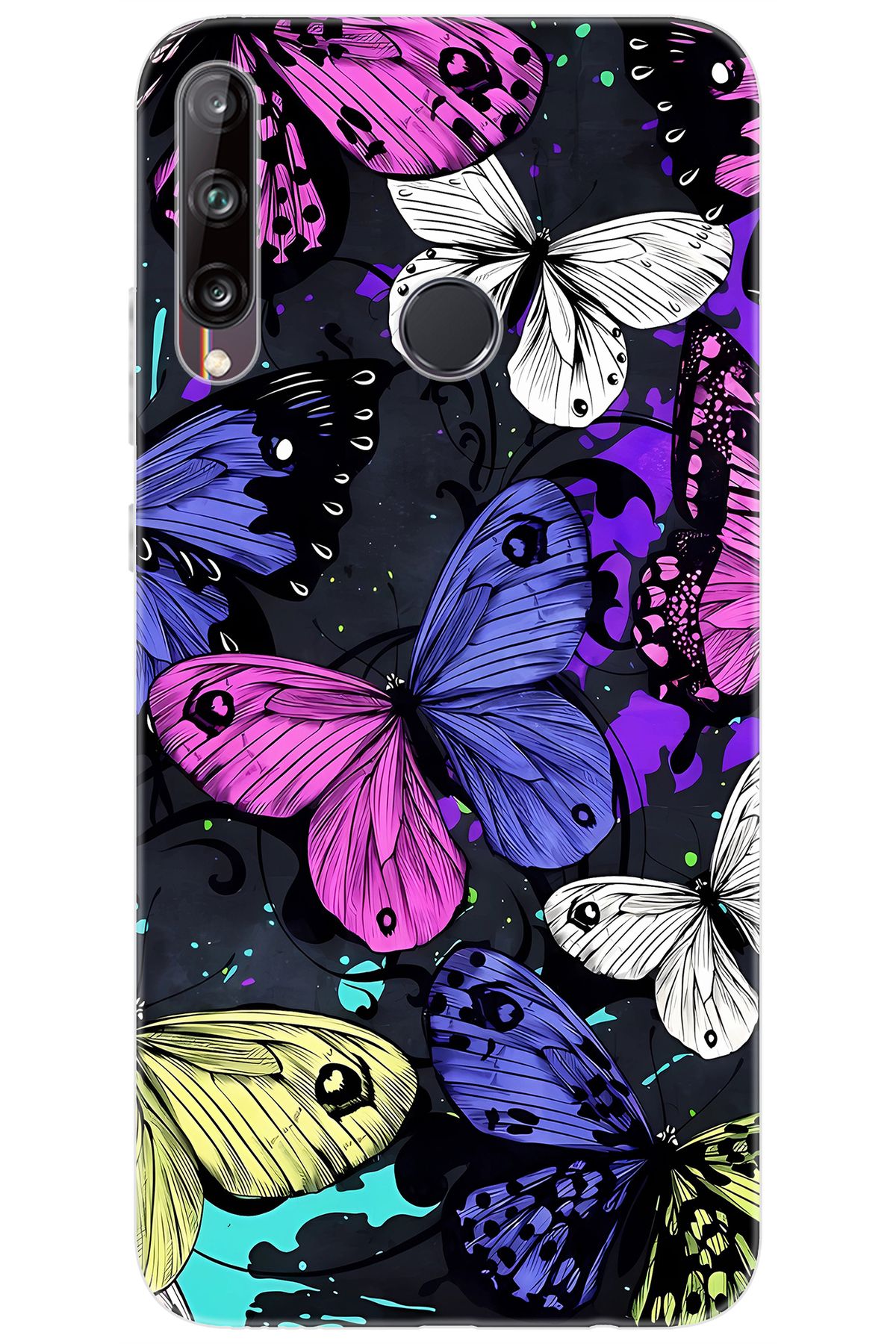 Ceppare Huawei Y7P (ART-L29) Uyumlu Kılıf Desen Baskı Silikon Kalp Yapan Kelebek STK:651 CP-fmwt6kO