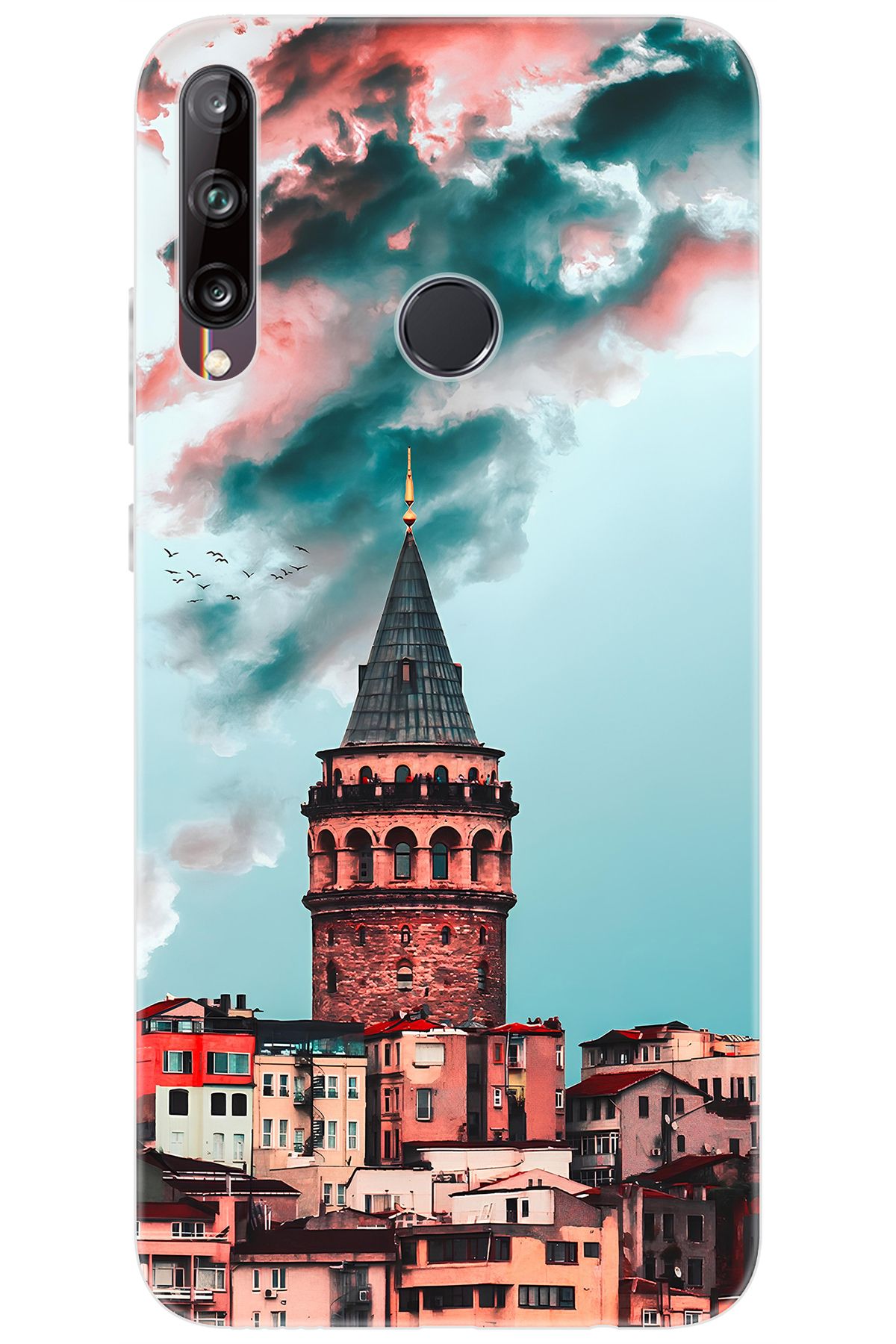Ceppare Huawei Y7P (ART-L29) Uyumlu Kılıf Desen Baskılı Silikon Galata Kulesi STK:688 CP-qeGxY0C