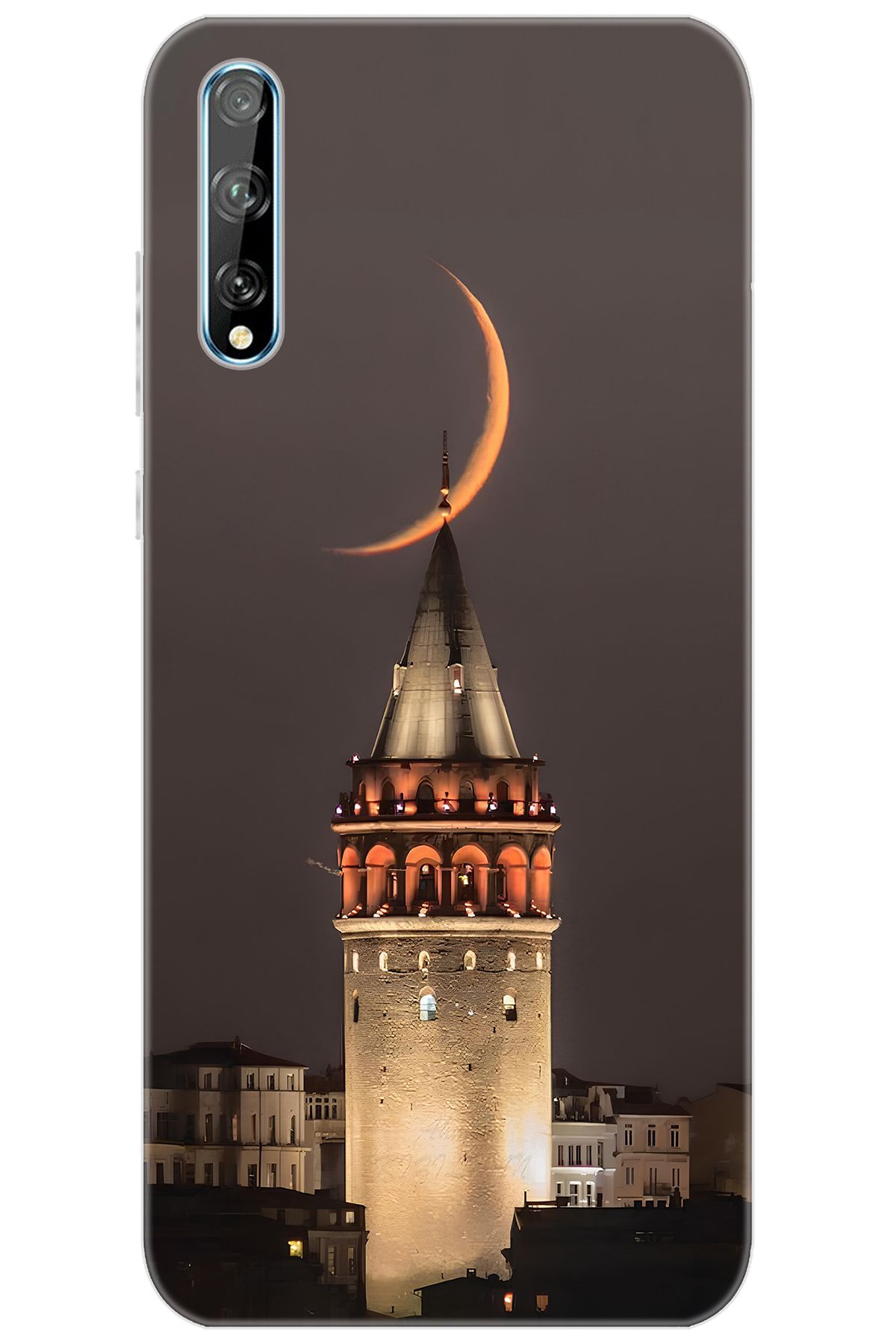 Ceppare Huawei Y8P (AQM-LX1) Uyumlu Kılıf Desen Baskılı Silikon Galata Kulesi STK:673 CP-cj2yzC0