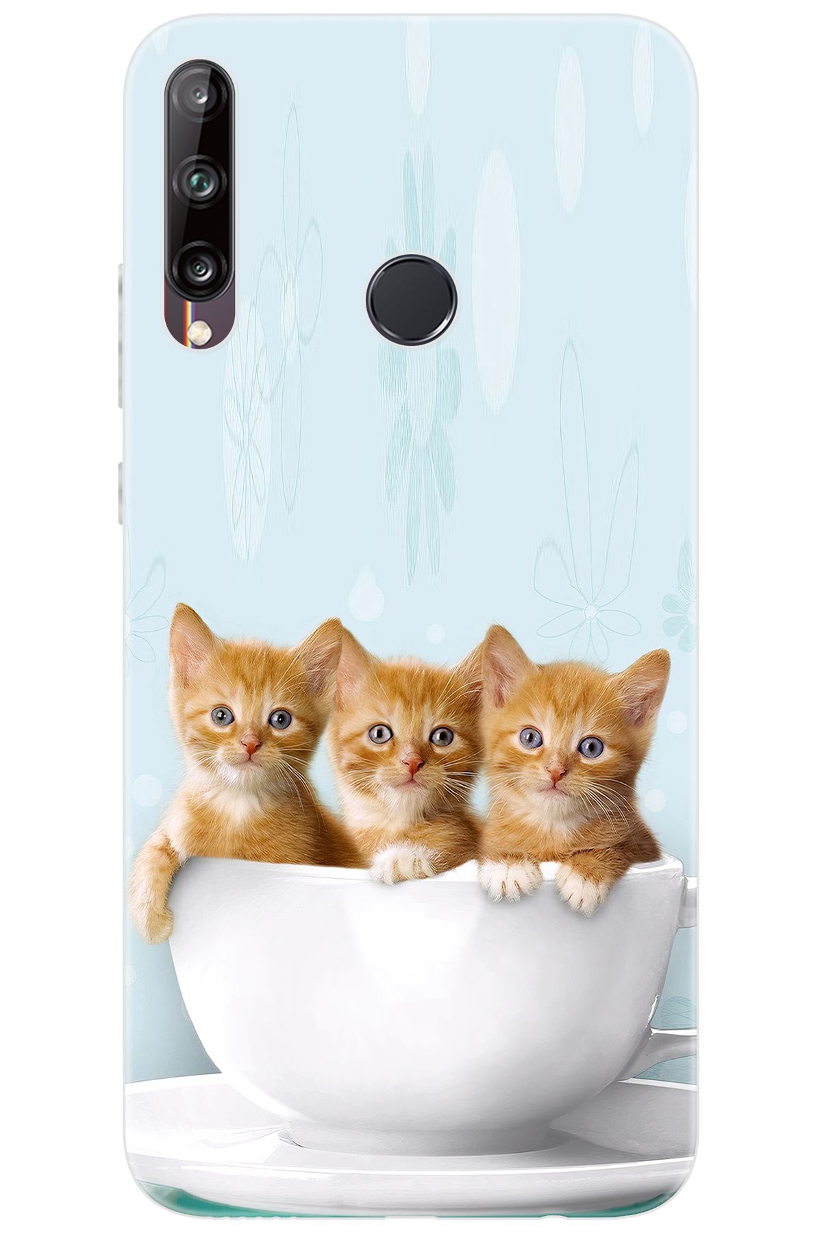Ceppare Huawei Y7P (ART-L29) Uyumlu Kılıf Desen Baskılı Silikon Yavru Kediler STK:194 CP-DMsLMCU